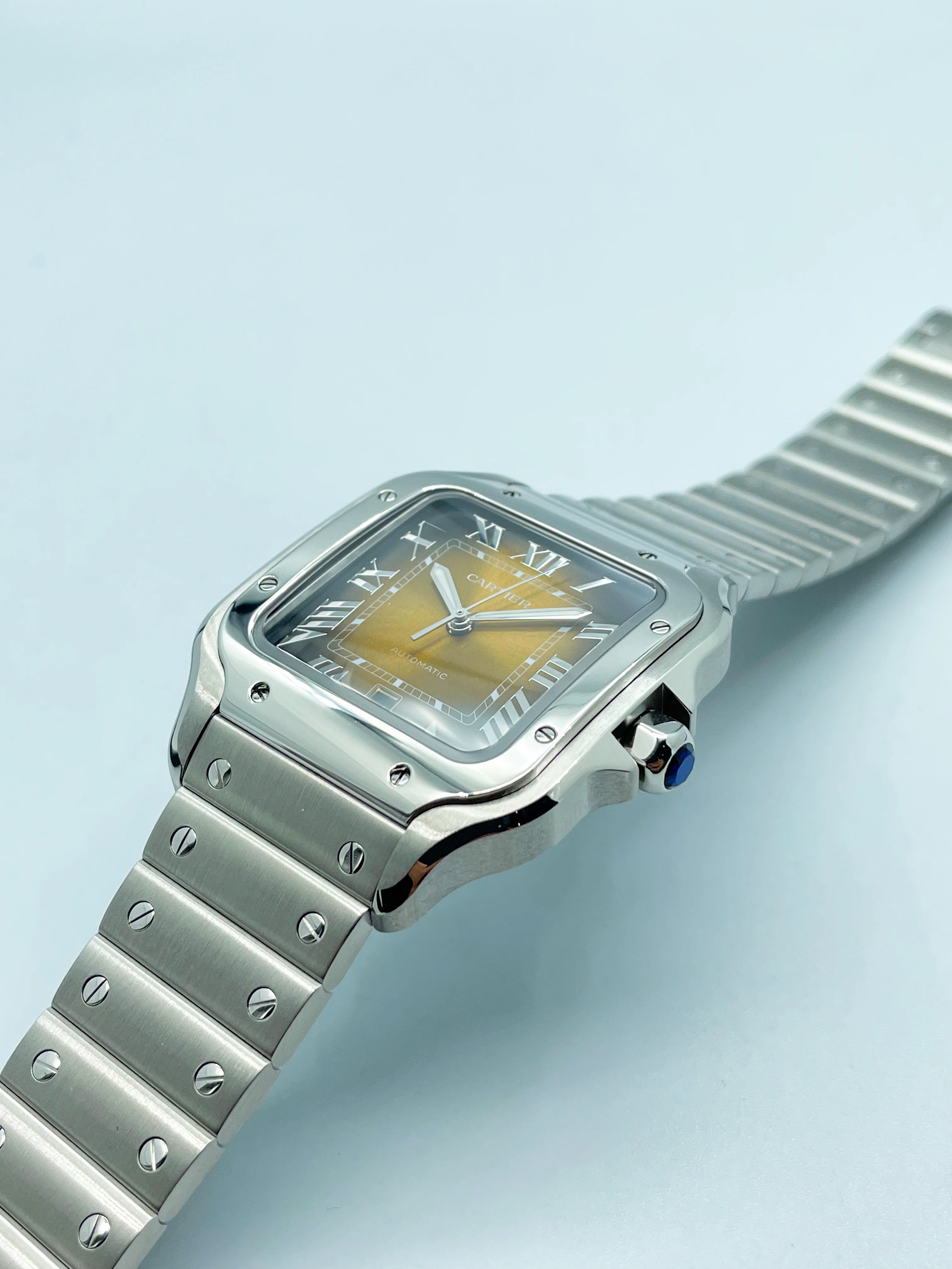 Cartier Santos de Cartier Brown Sunray Large WSSA0064 2024 [Preowned] - Image 15