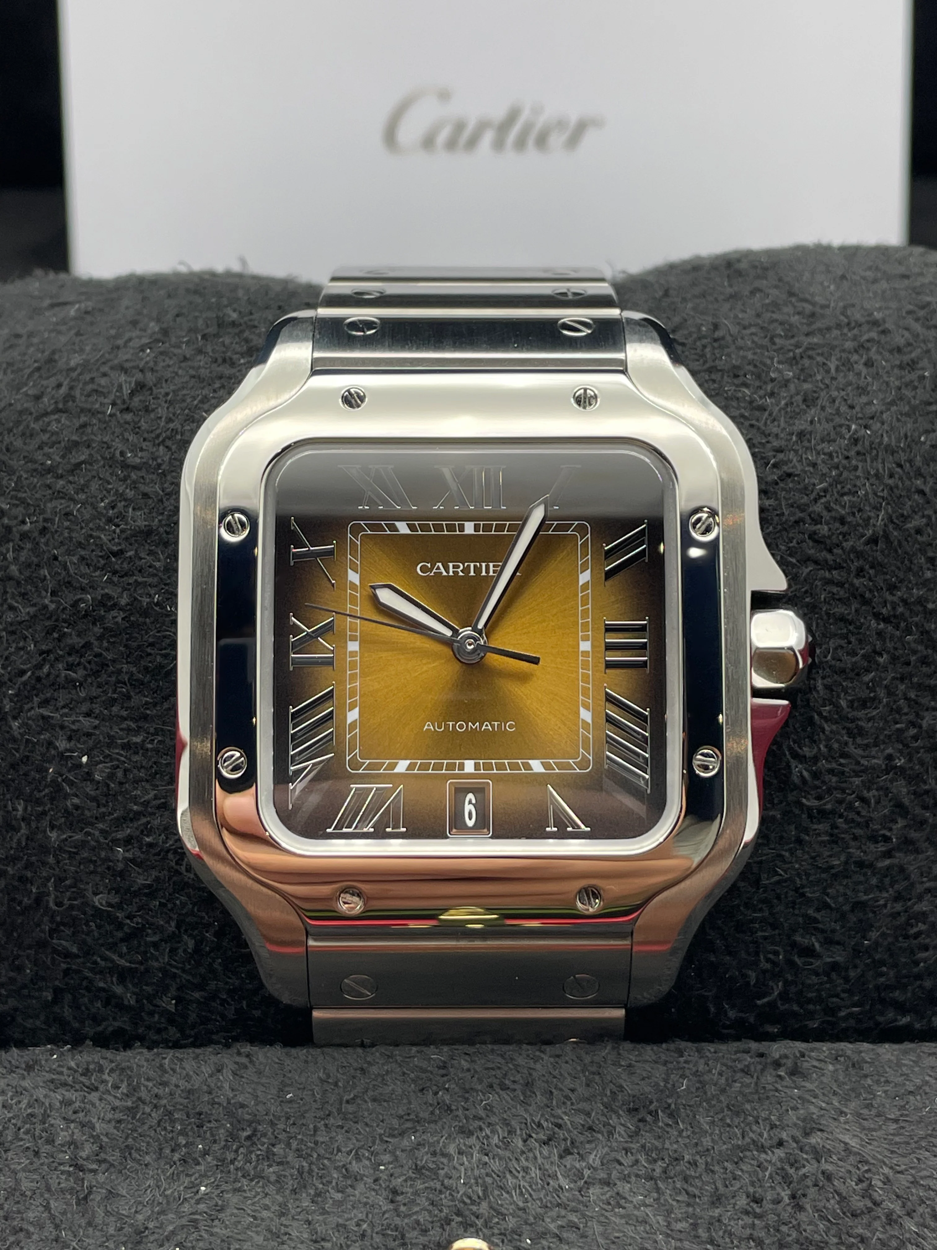 Cartier Santos de Cartier Brown Sunray Large WSSA0064 2024 [Preowned] - Image 7