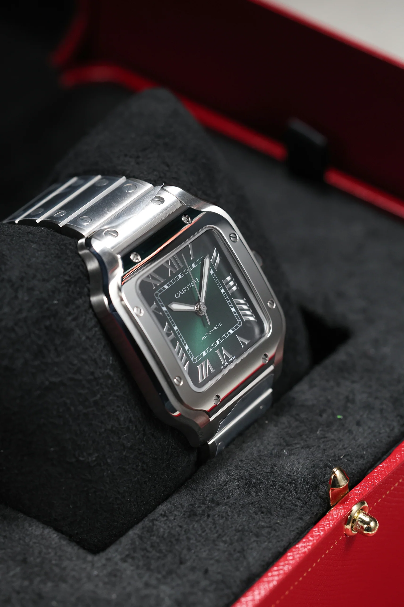 Cartier Santos de Cartier Smoky Green Medium WSSA0061 - Image 10