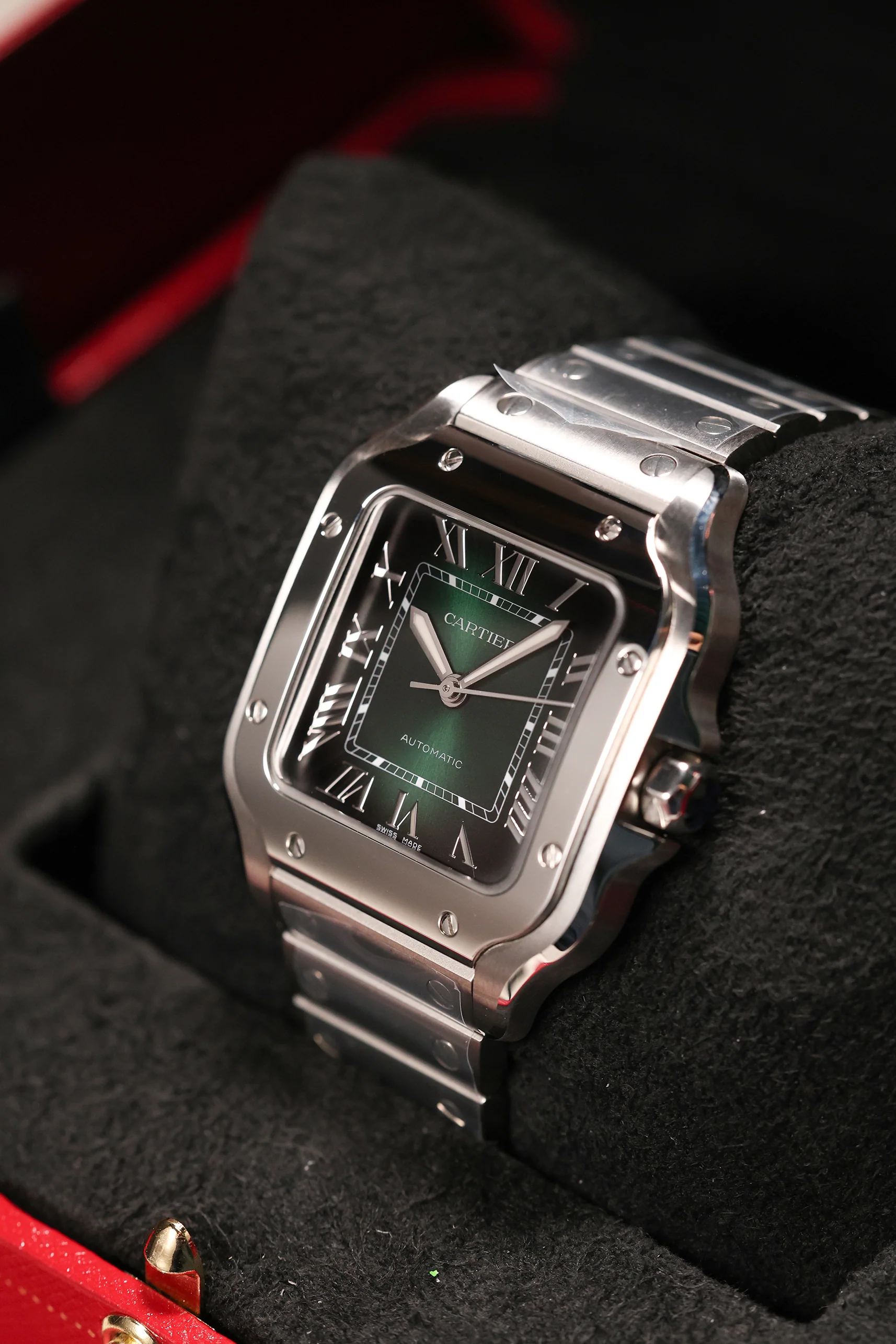 Cartier Santos de Cartier Smoky Green Medium WSSA0061 - Image 9