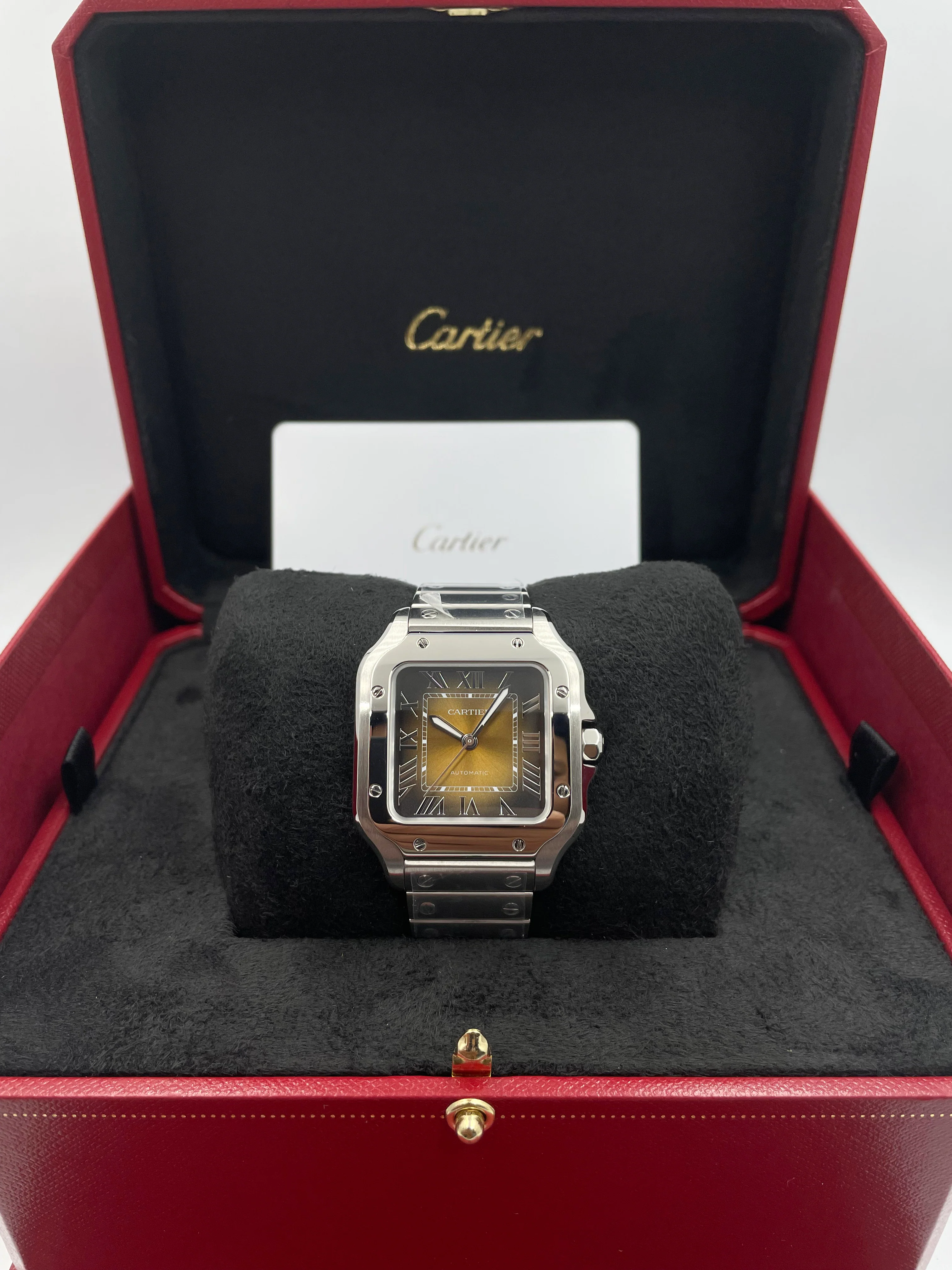 Cartier Santos de Cartier Sunray Brown Medium WSSA0065 - Image 11