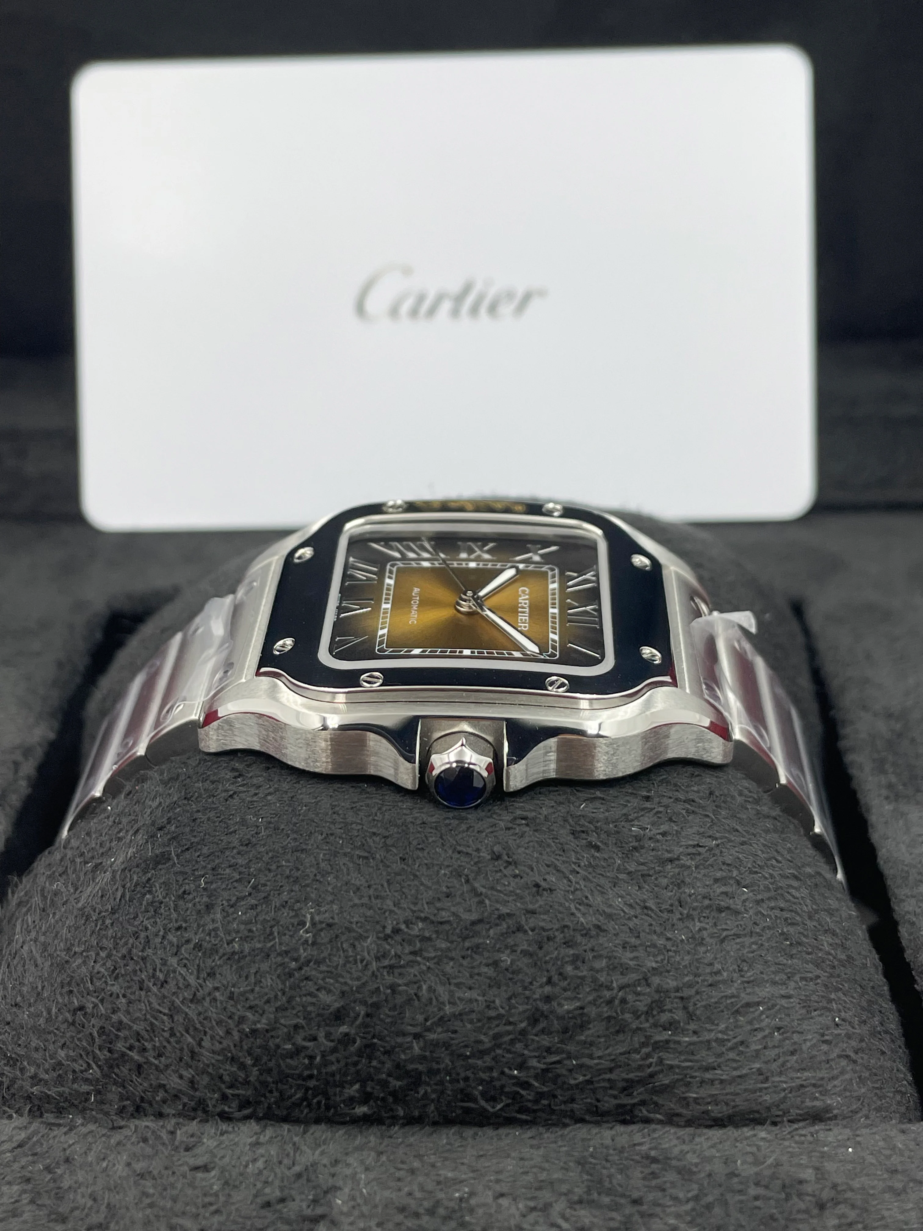 Cartier Santos de Cartier Sunray Brown Medium WSSA0065 - Image 7