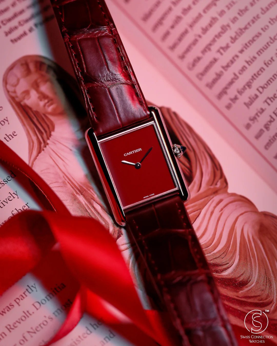 Cartier Tank Must Large Red Claret WSTA0054 - Image 5