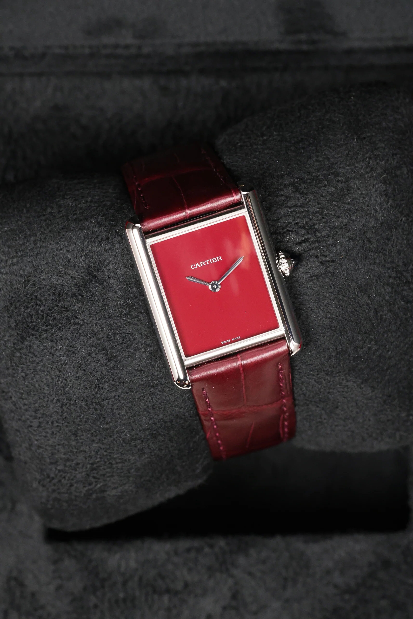 Cartier Tank Must Large Red Claret WSTA0054 - Image 8