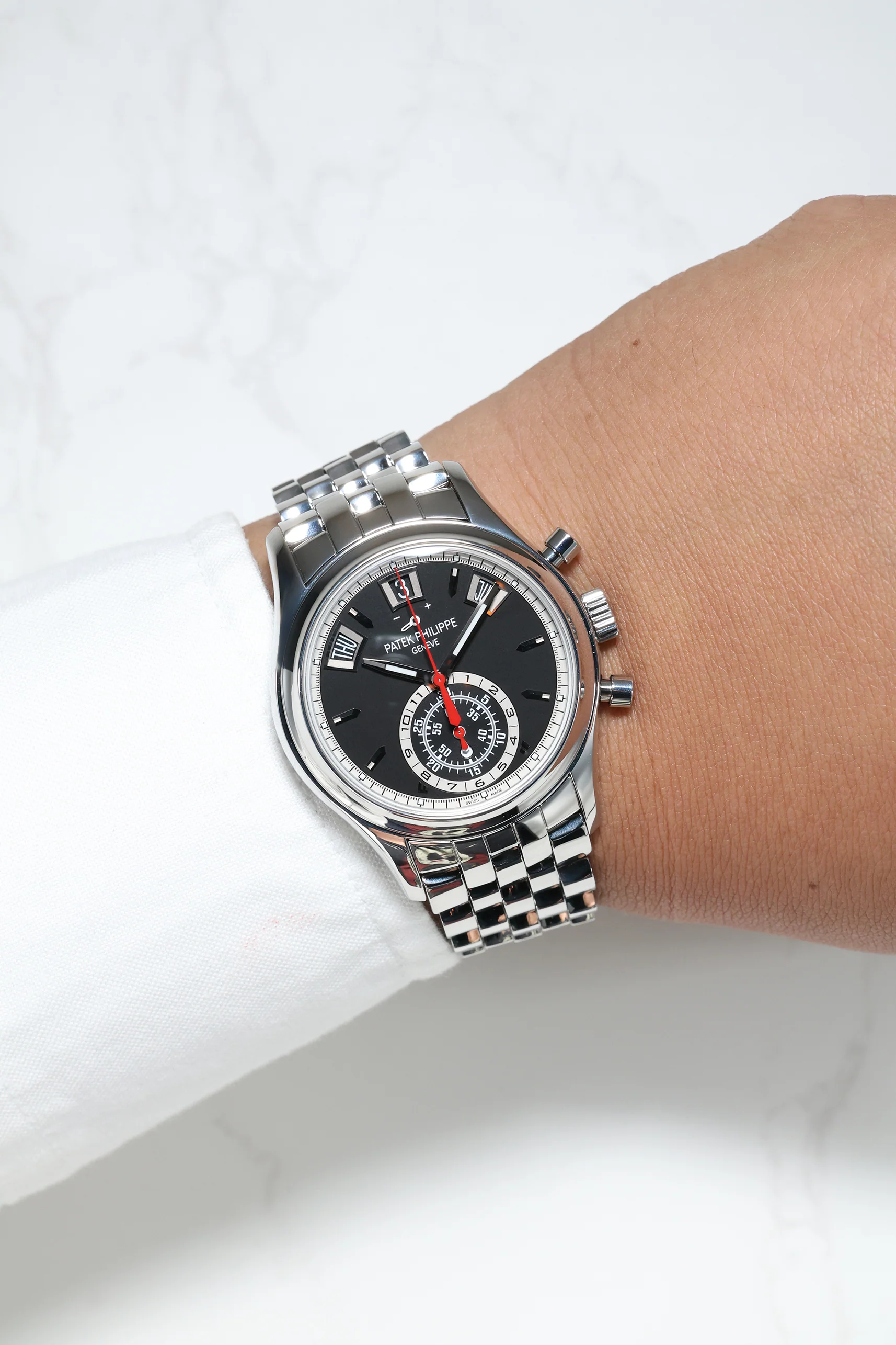 Patek Philippe Annual Calendar Chronograph Steel Black 5960/1A-010 2018 [Preowned] - Image 6