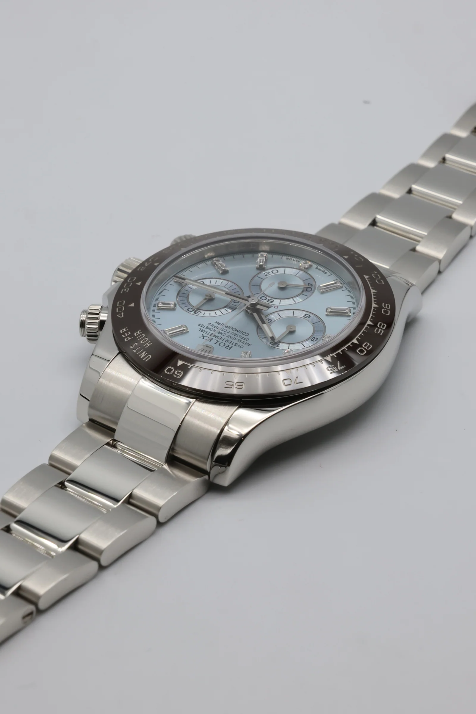 Rolex Cosmograph Daytona Platinum Baguette Ice Blue 116506 Discontinued 2017 [Preowned] - Image 10