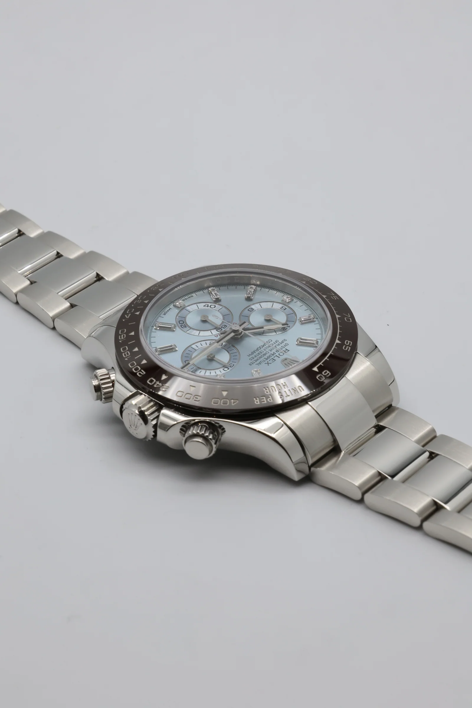 Rolex Cosmograph Daytona Platinum Baguette Ice Blue 116506 Discontinued 2017 [Preowned] - Image 11