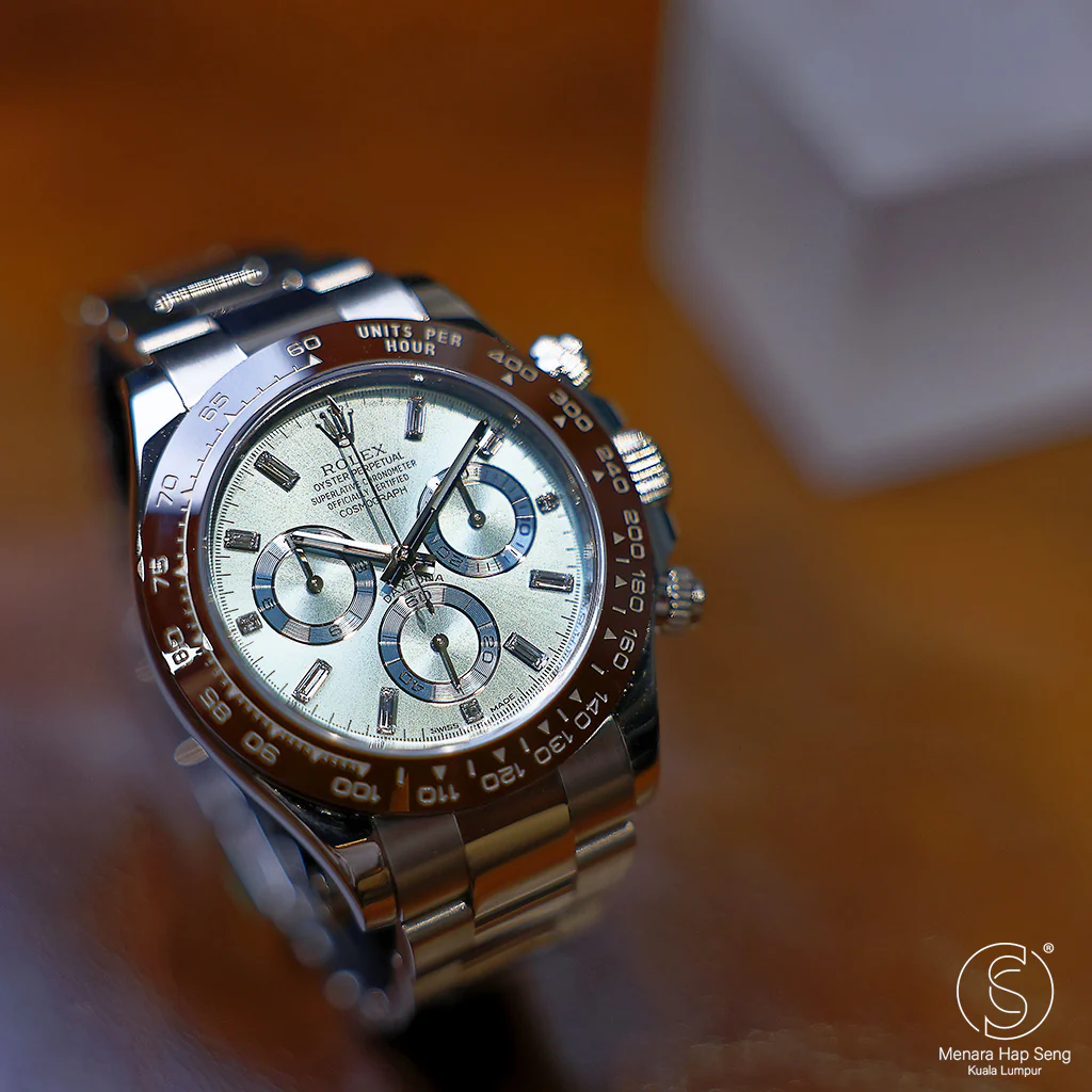 Rolex Cosmograph Daytona Platinum Baguette Ice Blue 116506 Discontinued 2017 [Preowned] - Image 2