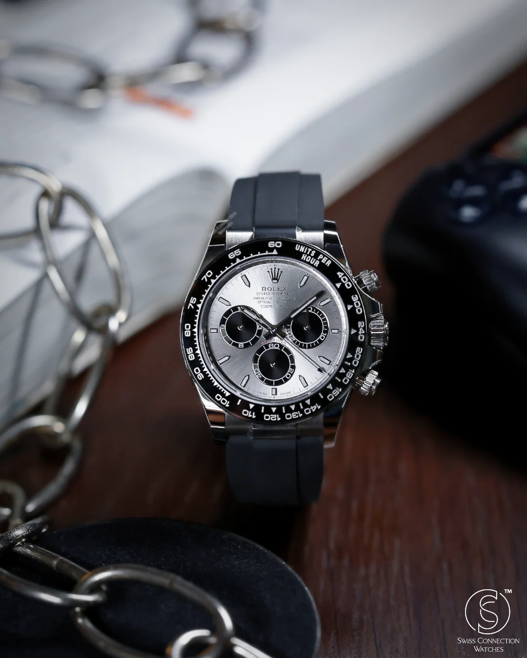 Rolex Cosmograph Daytona White Gold Ghost Oysterflex 126519LN - Image 4