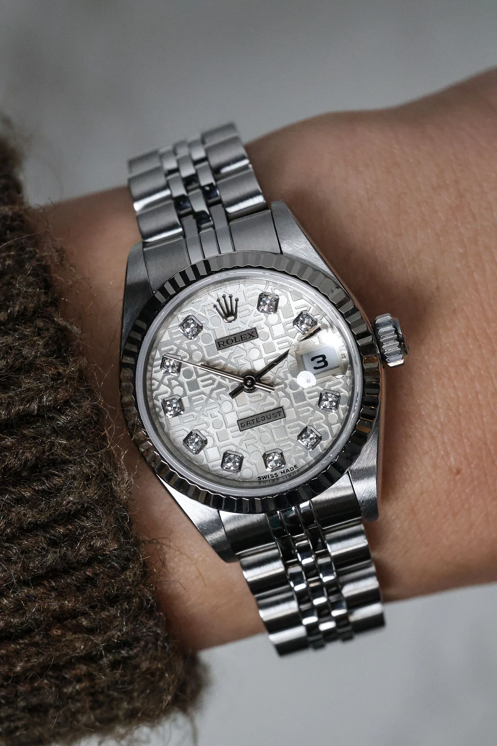 Rolex Datejust 26mm Computer Motif 10 Diamonds Jubilee 69174 1999 [Preowned] - Image 6