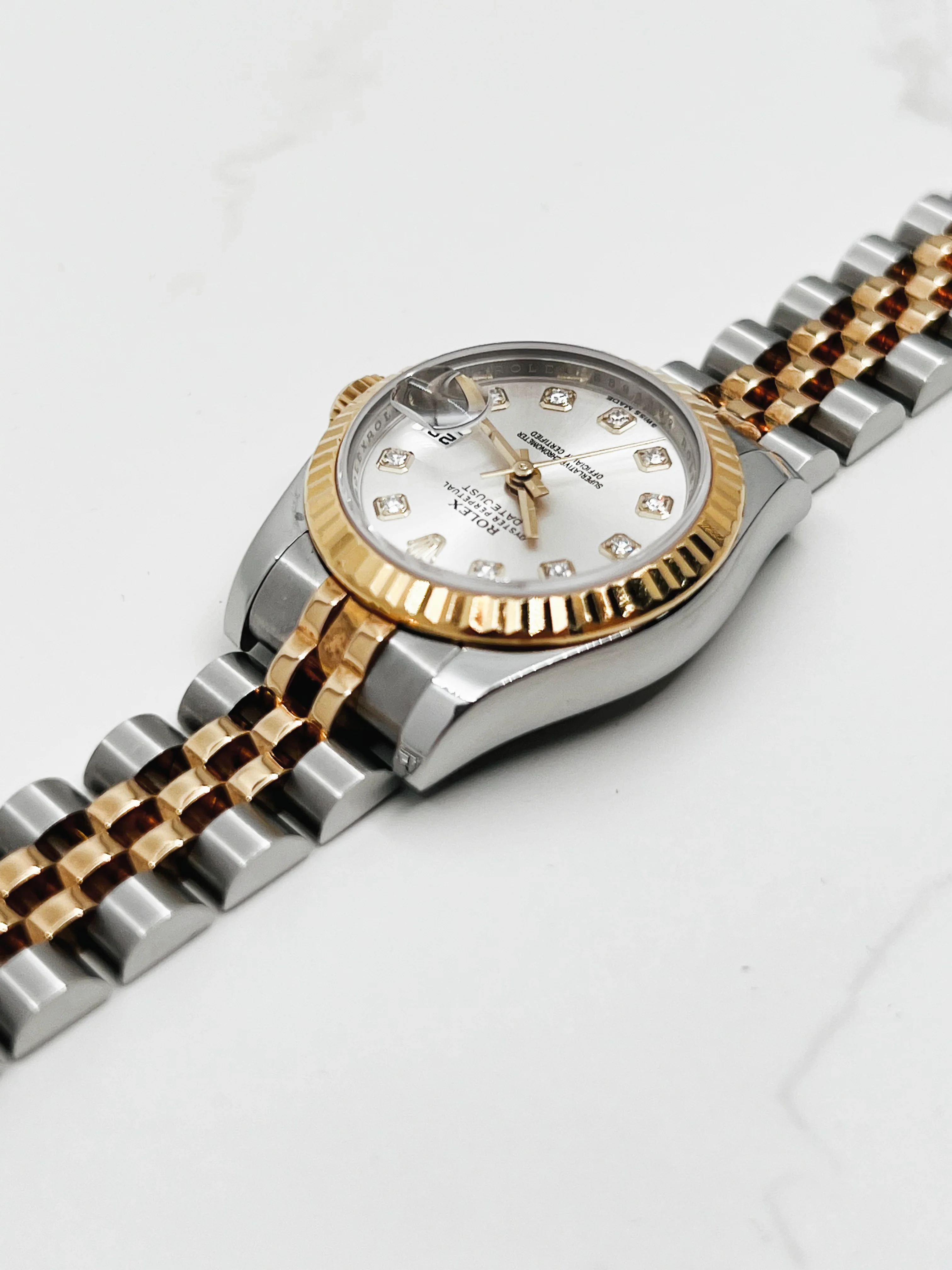 Rolex Datejust 26mm Silver 10 Diamonds Jubilee 179173 2013 [Preowned] - Image 10
