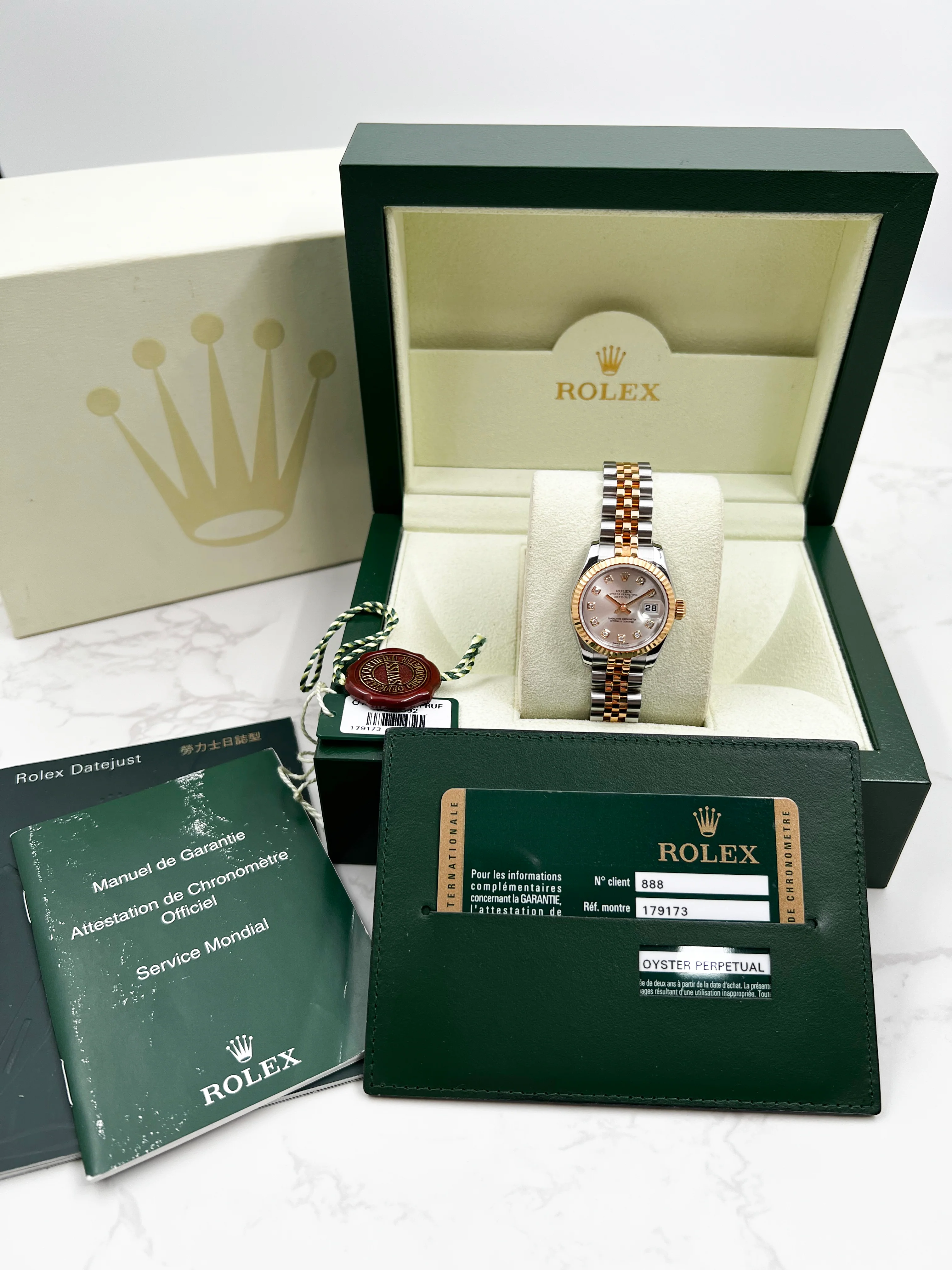 Rolex Datejust 26mm Silver 10 Diamonds Jubilee 179173 2013 [Preowned] - Image 16