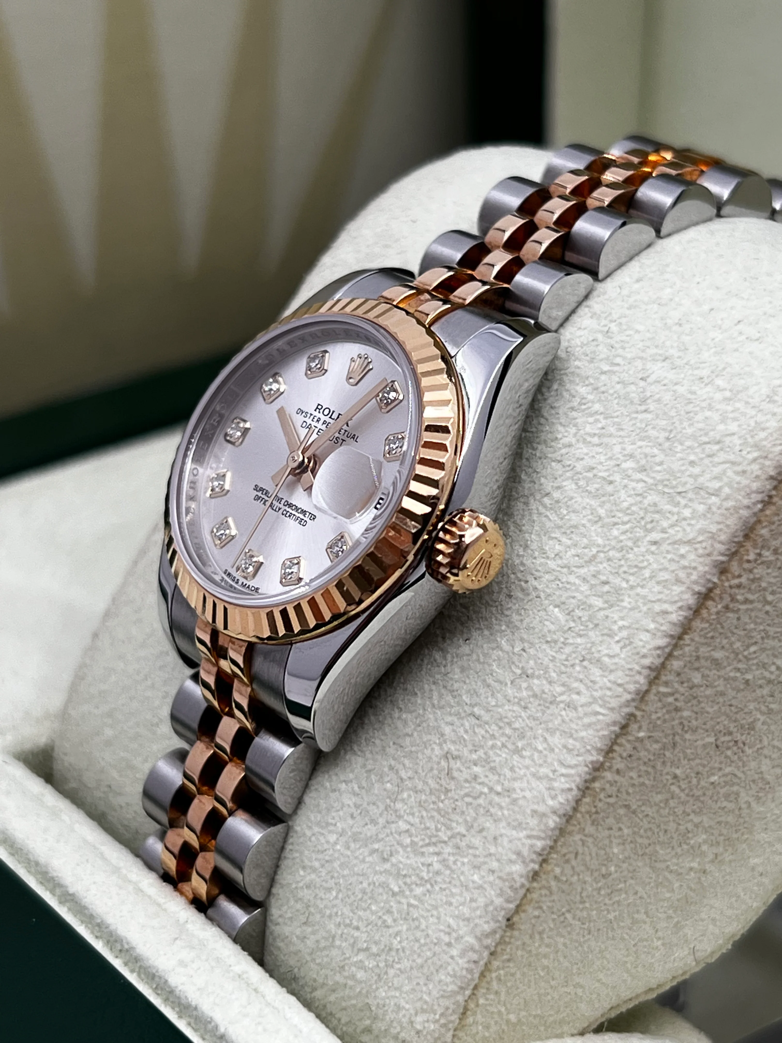 Rolex Datejust 26mm Silver 10 Diamonds Jubilee 179173 2013 [Preowned] - Image 4