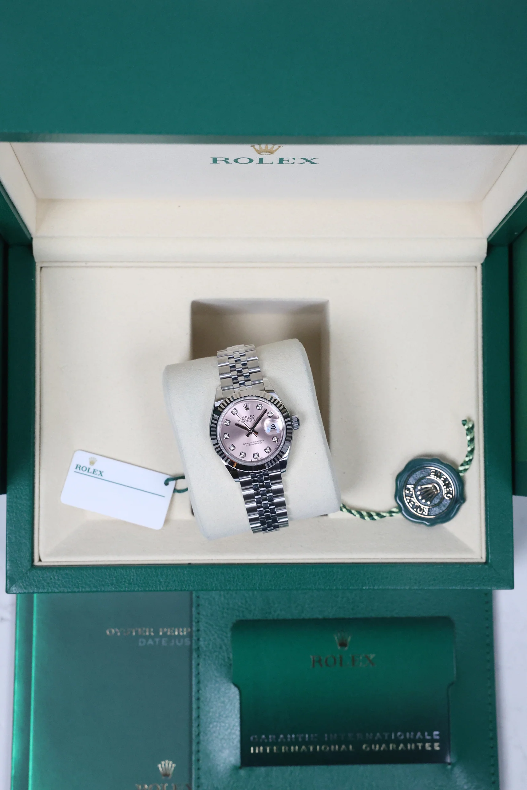 Rolex Datejust 28mm 10 Diamonds Pink Jubilee 279174 - Image 14