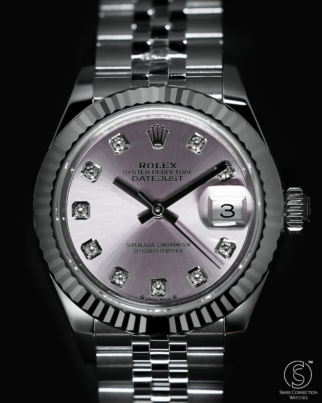 Rolex Datejust 28mm 10 Diamonds Pink Jubilee 279174 - Image 2