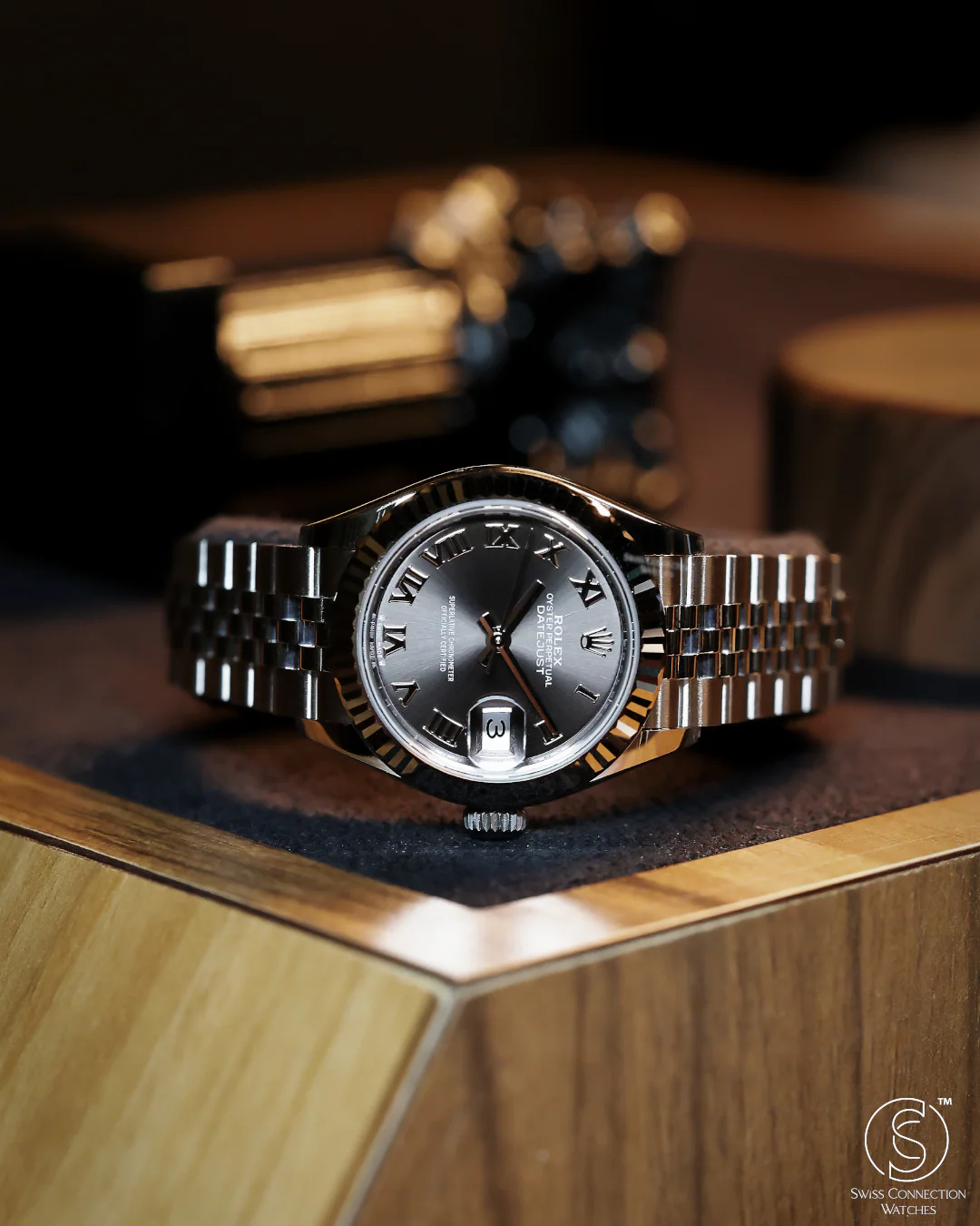 Rolex Datejust 28mm Dark Grey Roman Jubilee 279174 - Image 5