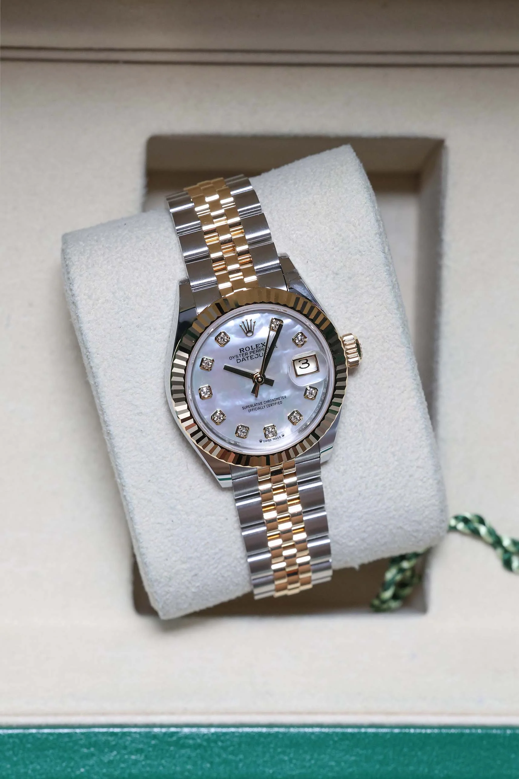Rolex Datejust 28mm Mother of Pearl 10 Diamonds Steel Rolesor Jubilee 279173 - Image 7
