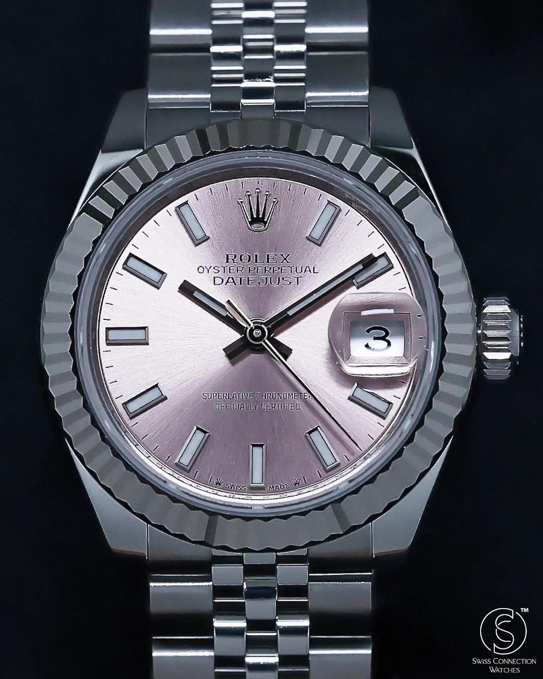 Rolex Datejust 28mm Pink Index Jubilee 279174 - Image 2