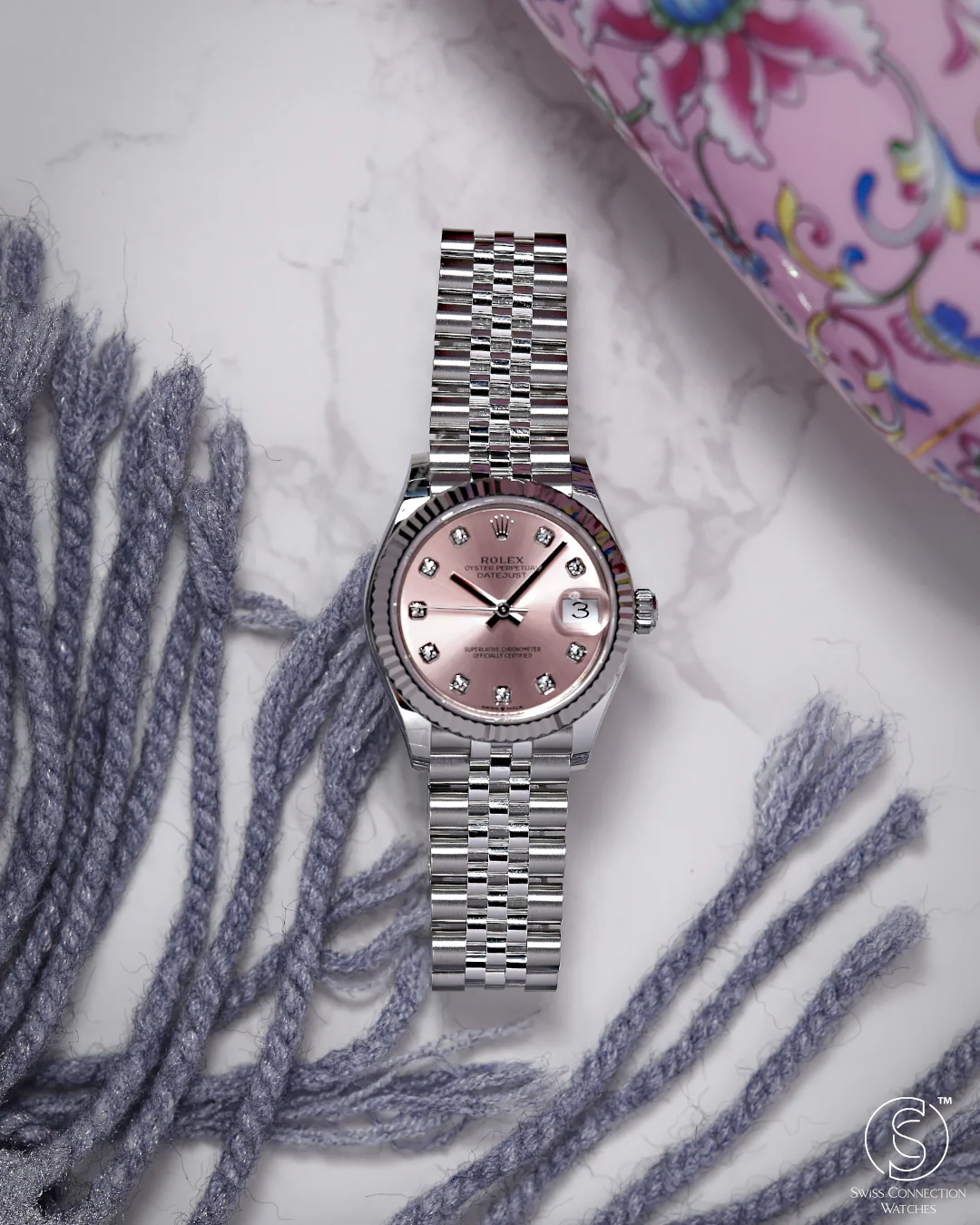 Rolex Datejust 31mm 10 Diamonds Pink Jubilee 278274 - Image 4