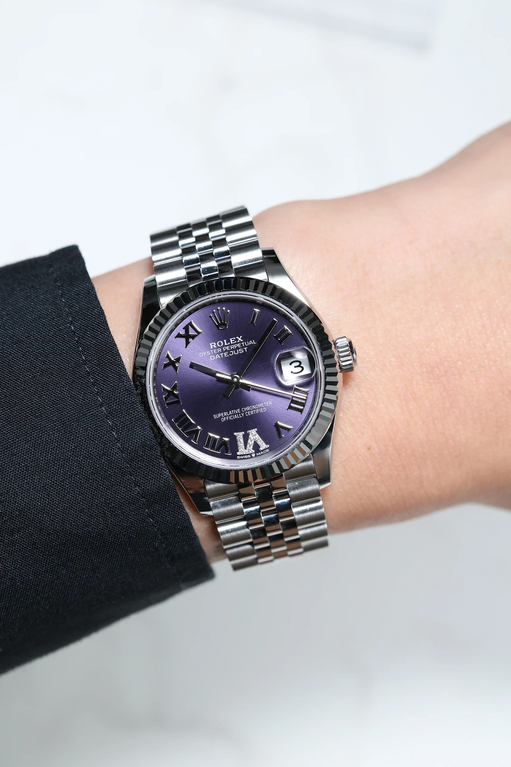 Rolex Datejust 31mm Aubergine Roman Diamond VI Jubilee 278274 - Image 6