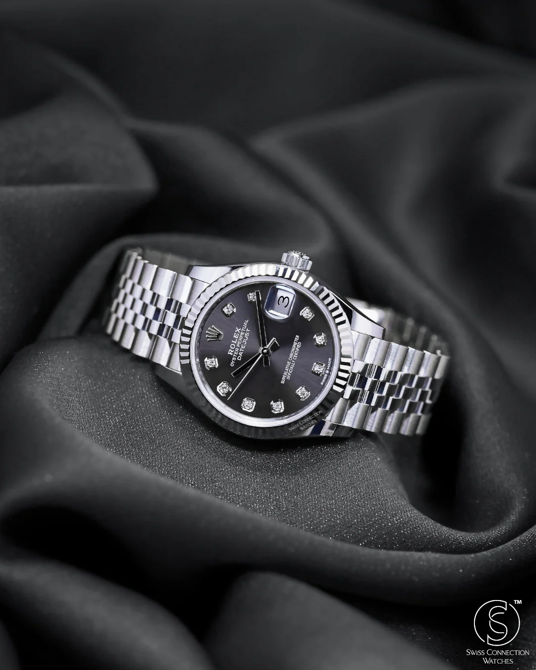 Rolex Datejust 31mm Dark Grey 10 Diamonds Jubilee 278274 - Image 4