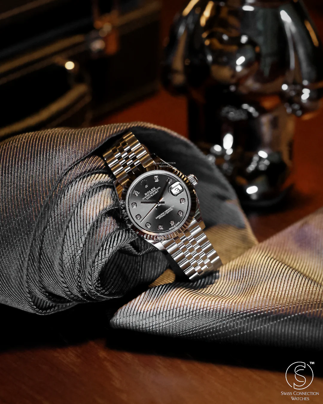 Rolex Datejust 31mm Dark Grey 10 Diamonds Jubilee 278274 - Image 5