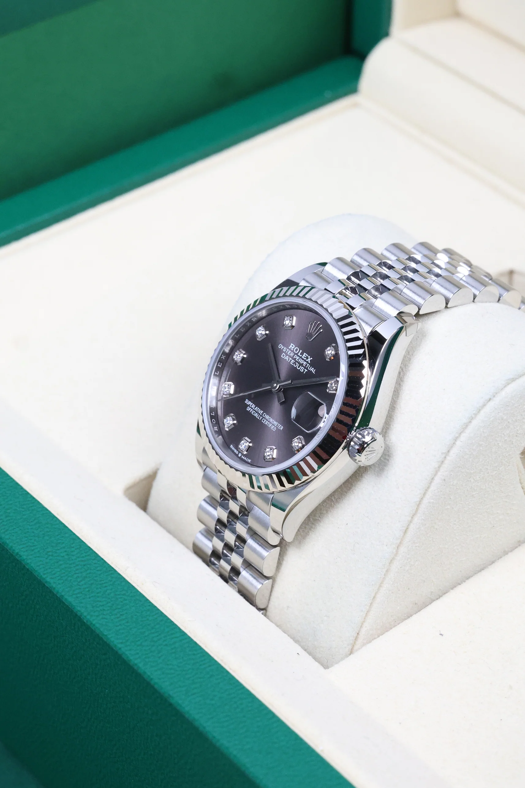 Rolex Datejust 31mm Dark Grey 10 Diamonds Jubilee 278274 - Image 9