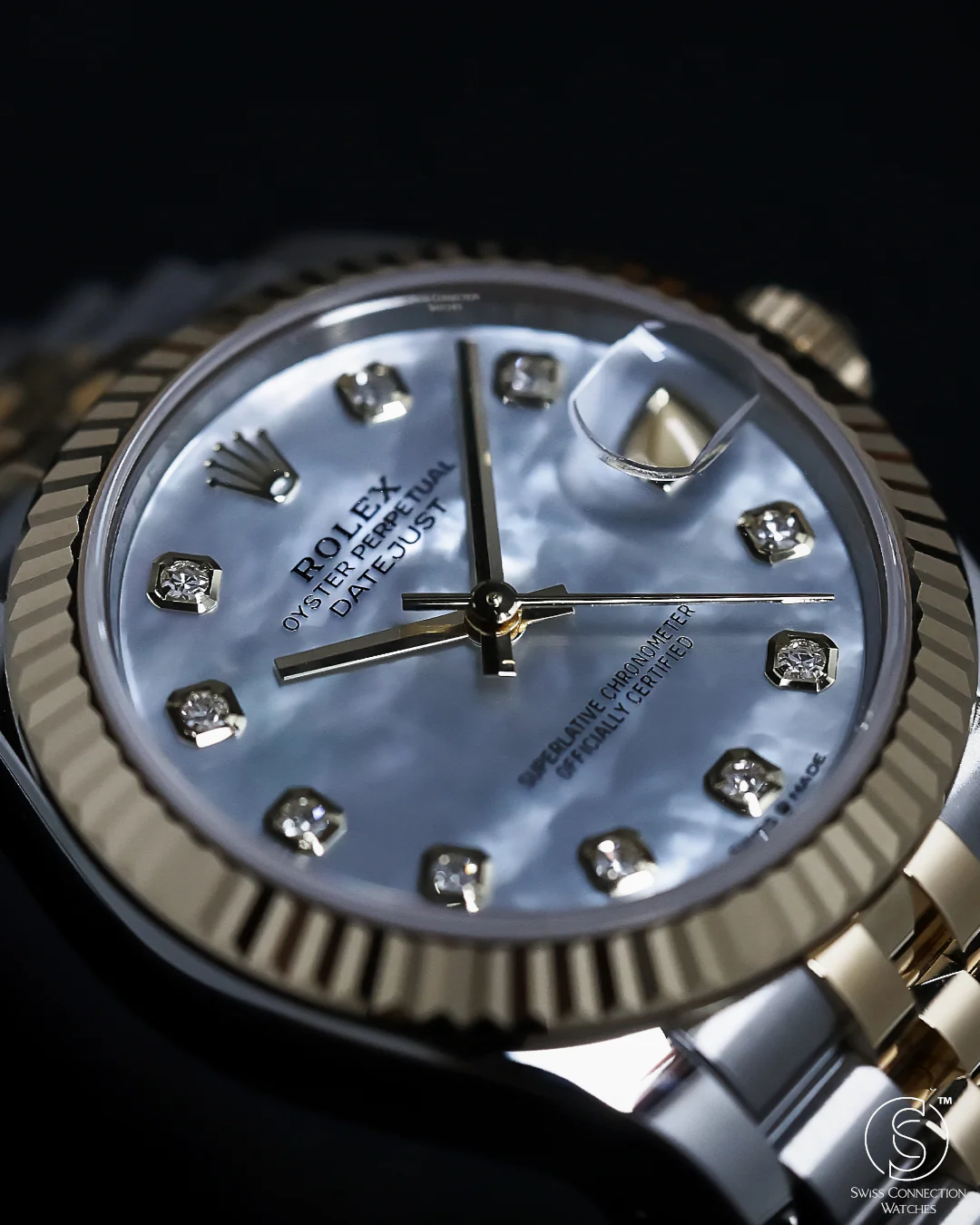 Rolex Datejust 31mm Mother of Pearl 10 Diamonds Rolesor Jubilee 278273 - Image 3
