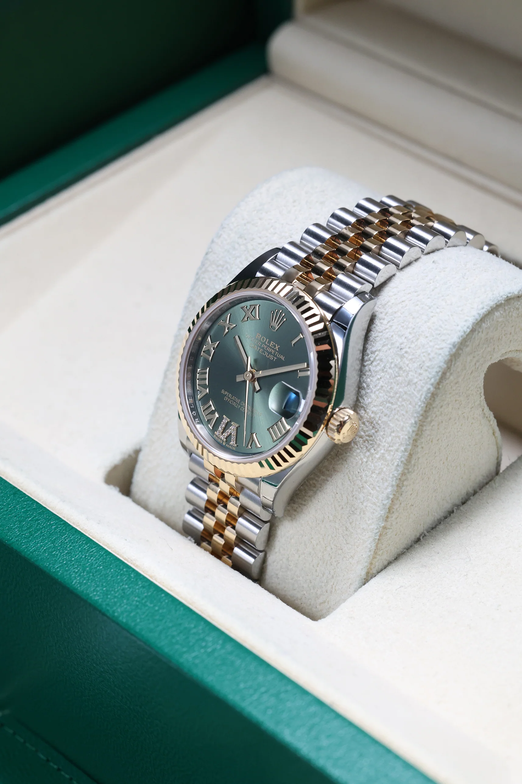 Rolex Datejust 31mm Olive Green 11 Diamonds Steel Rolesor Jubilee 278273 - Image 8