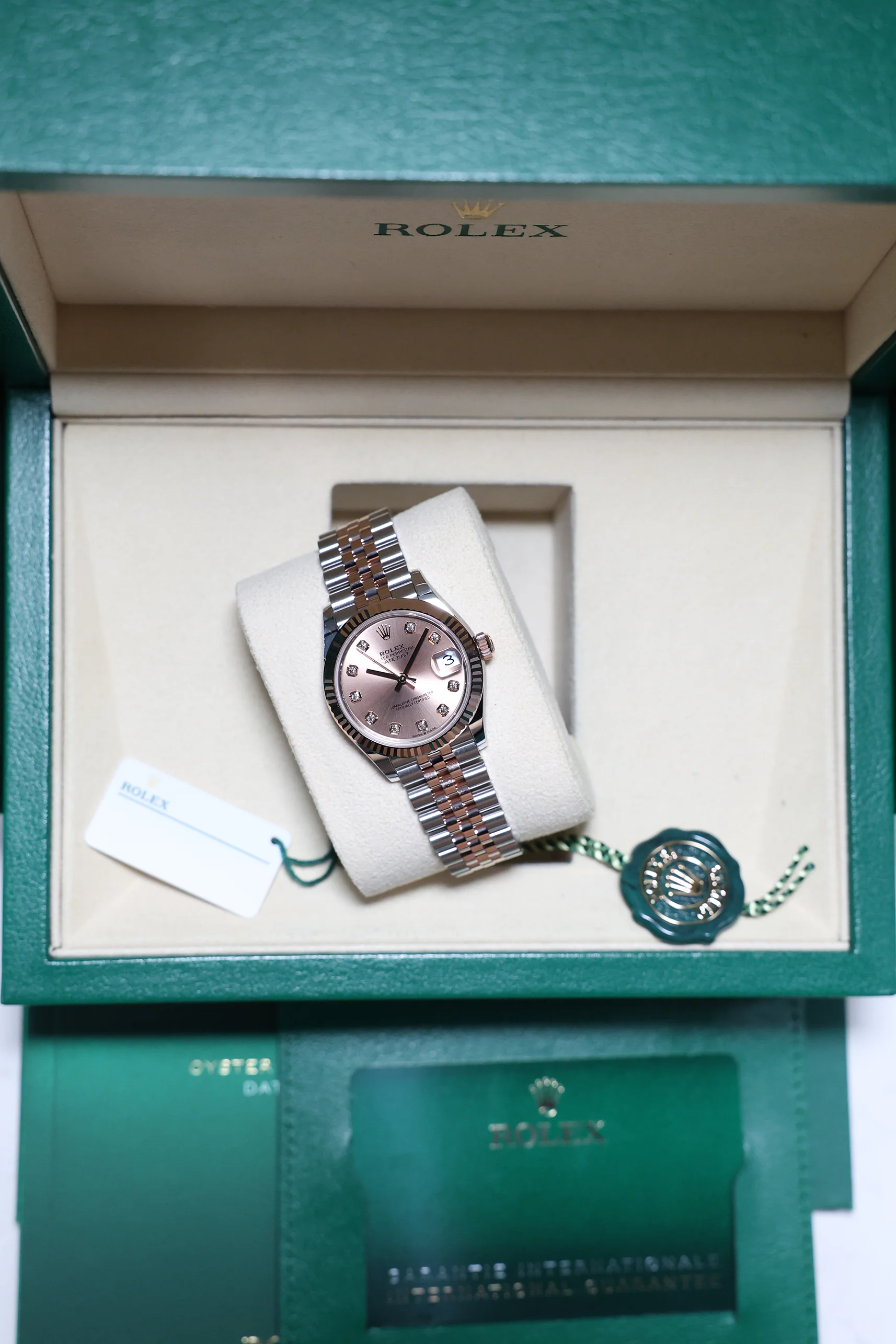 Rolex Datejust 31mm Pink 10 Diamonds Steel Everose Jubilee Bracelet 278271 - Image 14