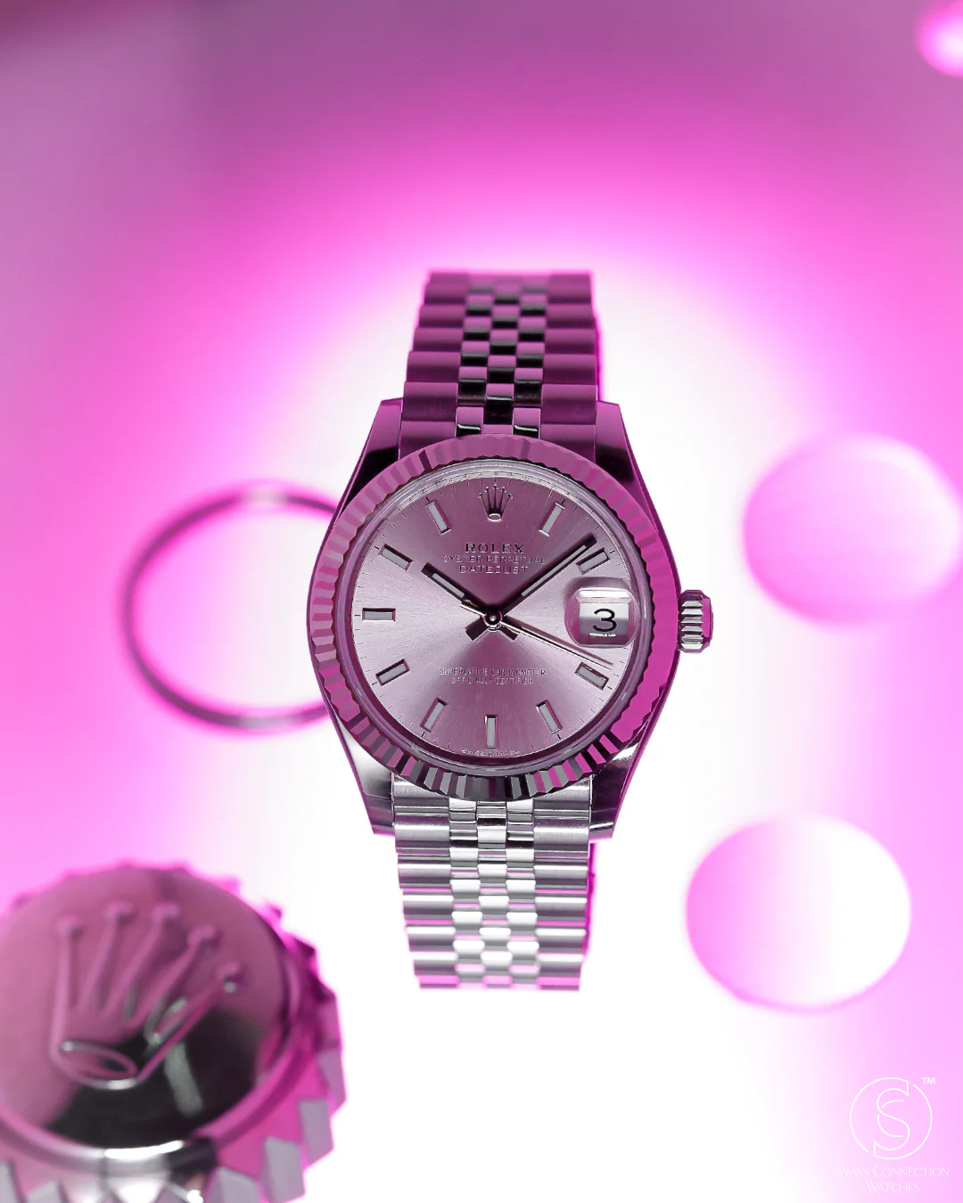 Rolex Datejust 31mm Pink Index Jubilee 278274 - Image 4