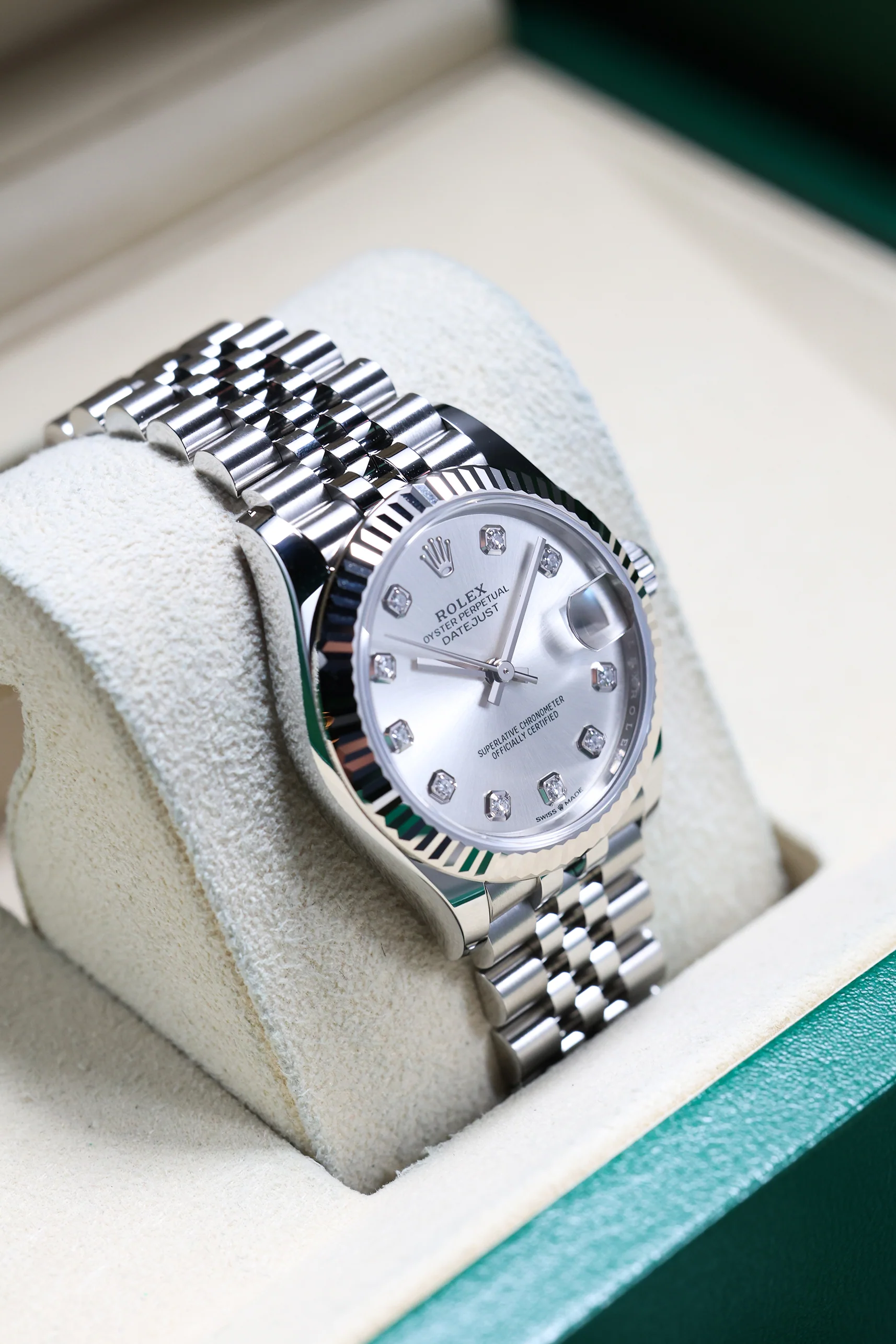 Rolex Datejust 31mm Silver 10 Diamonds Jubilee 278274 - Image 10