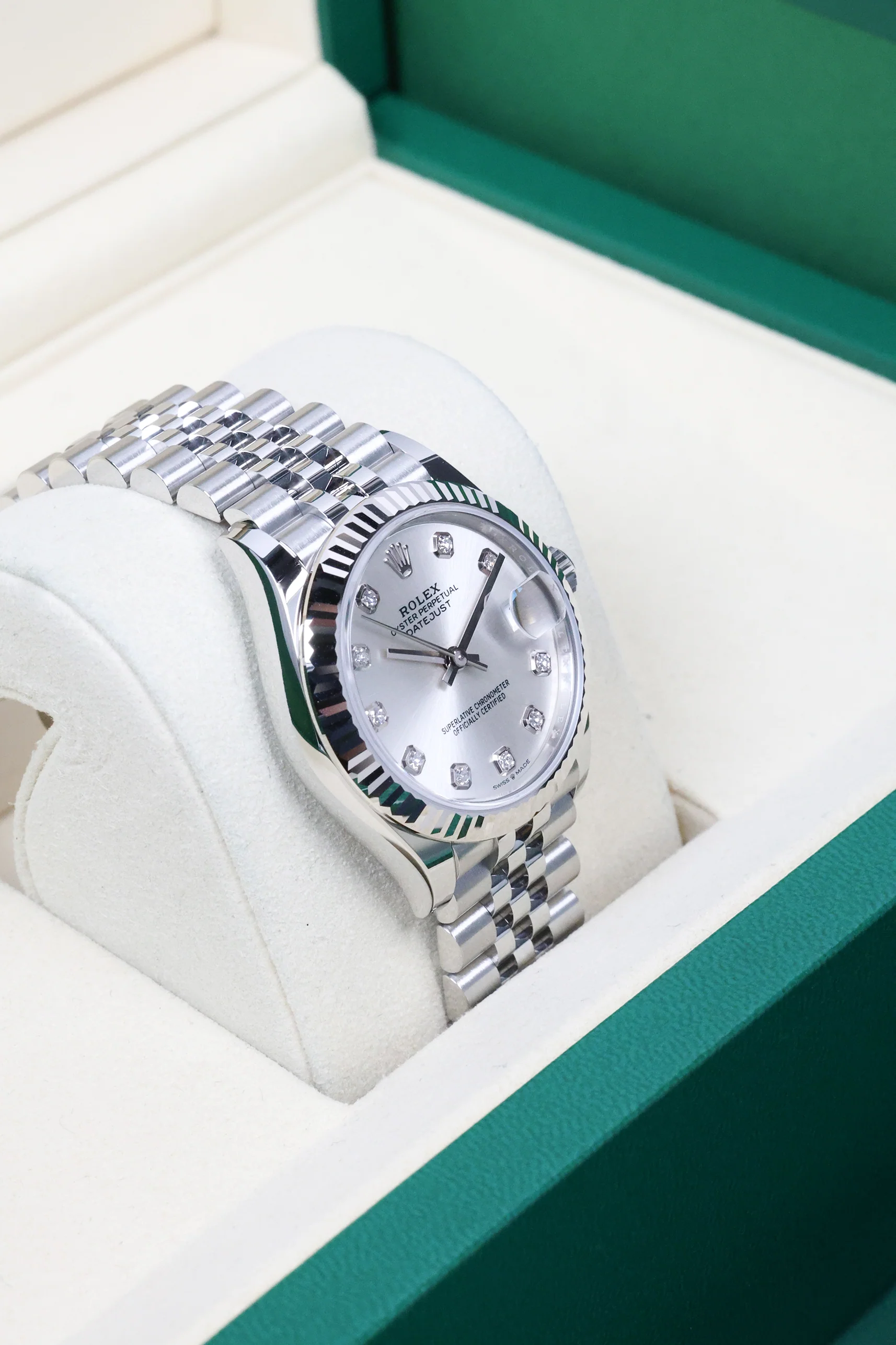 Rolex Datejust 31mm Silver 10 Diamonds Jubilee 278274 - Image 10