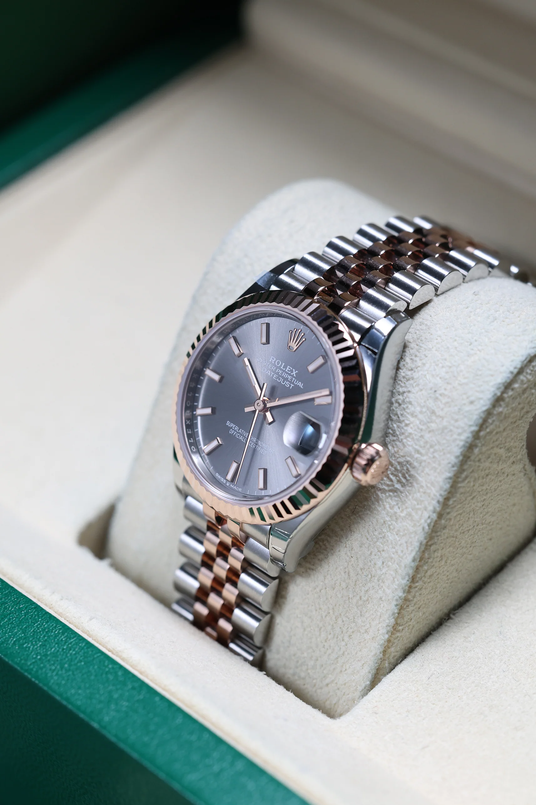 Rolex Datejust 31mm Slate Index Everose Jubilee Bracelet 278271 - Image 10