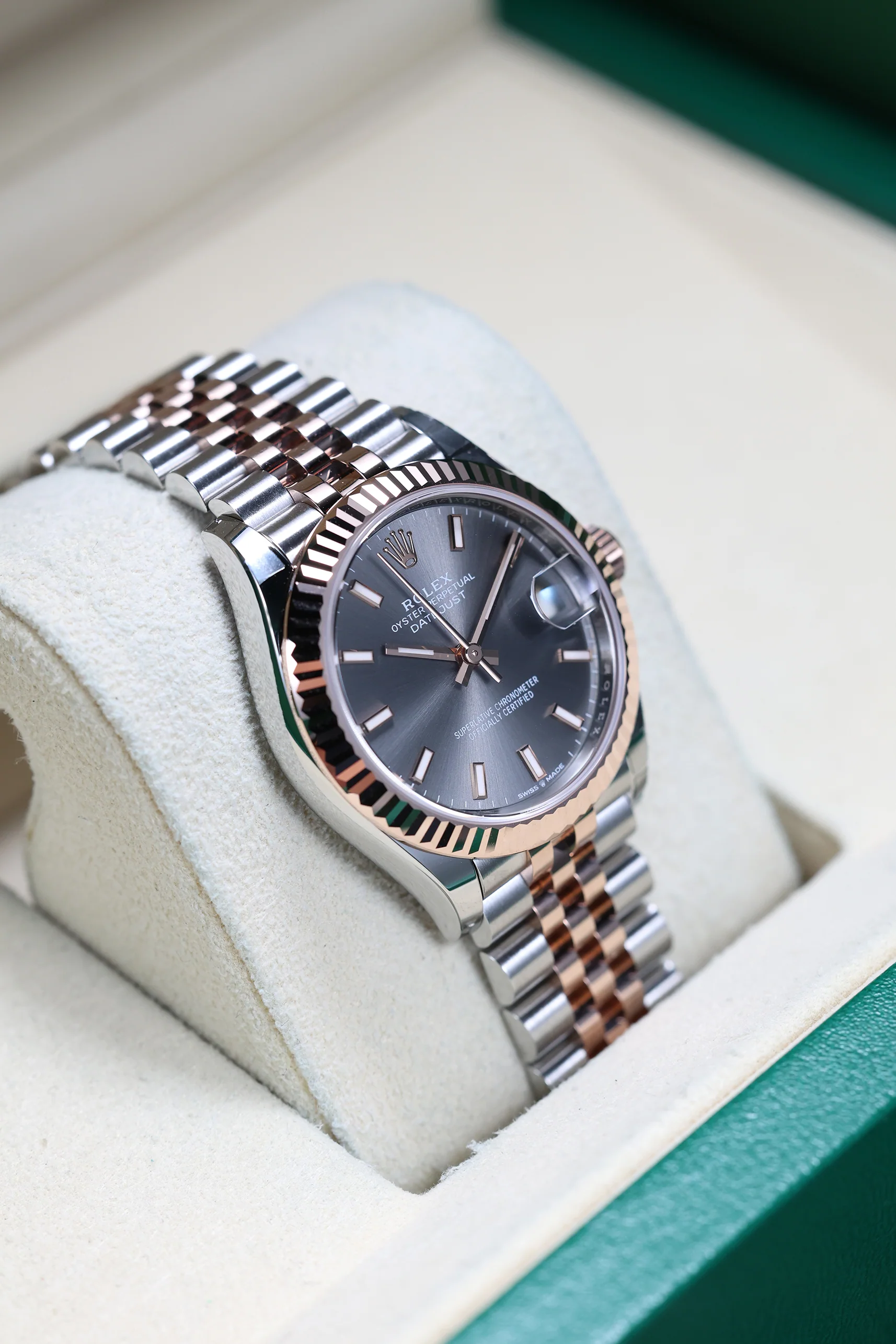 Rolex Datejust 31mm Slate Index Everose Jubilee Bracelet 278271 - Image 9