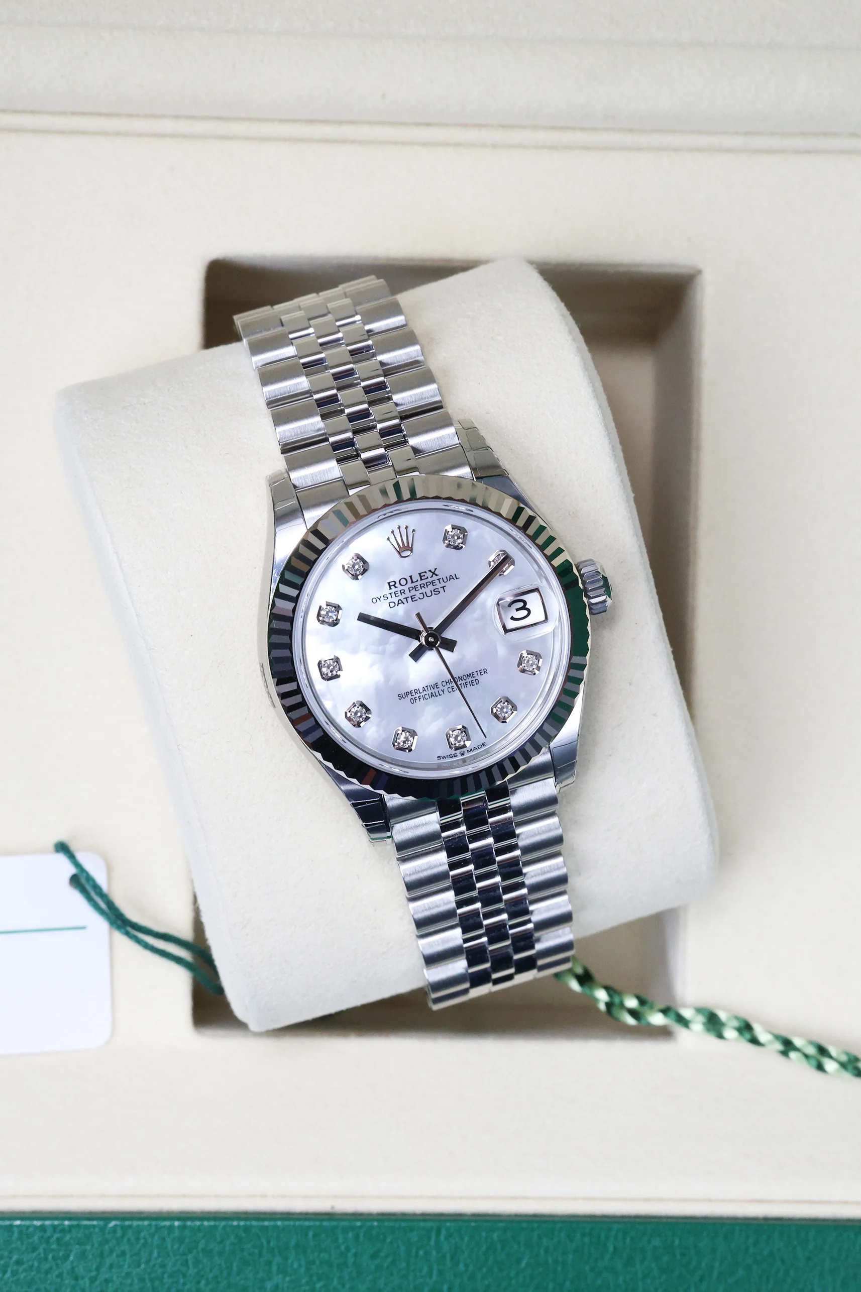 Rolex Datejust 31mm White Mother of Pearl 10 Diamond Jubilee 278274 - Image 9