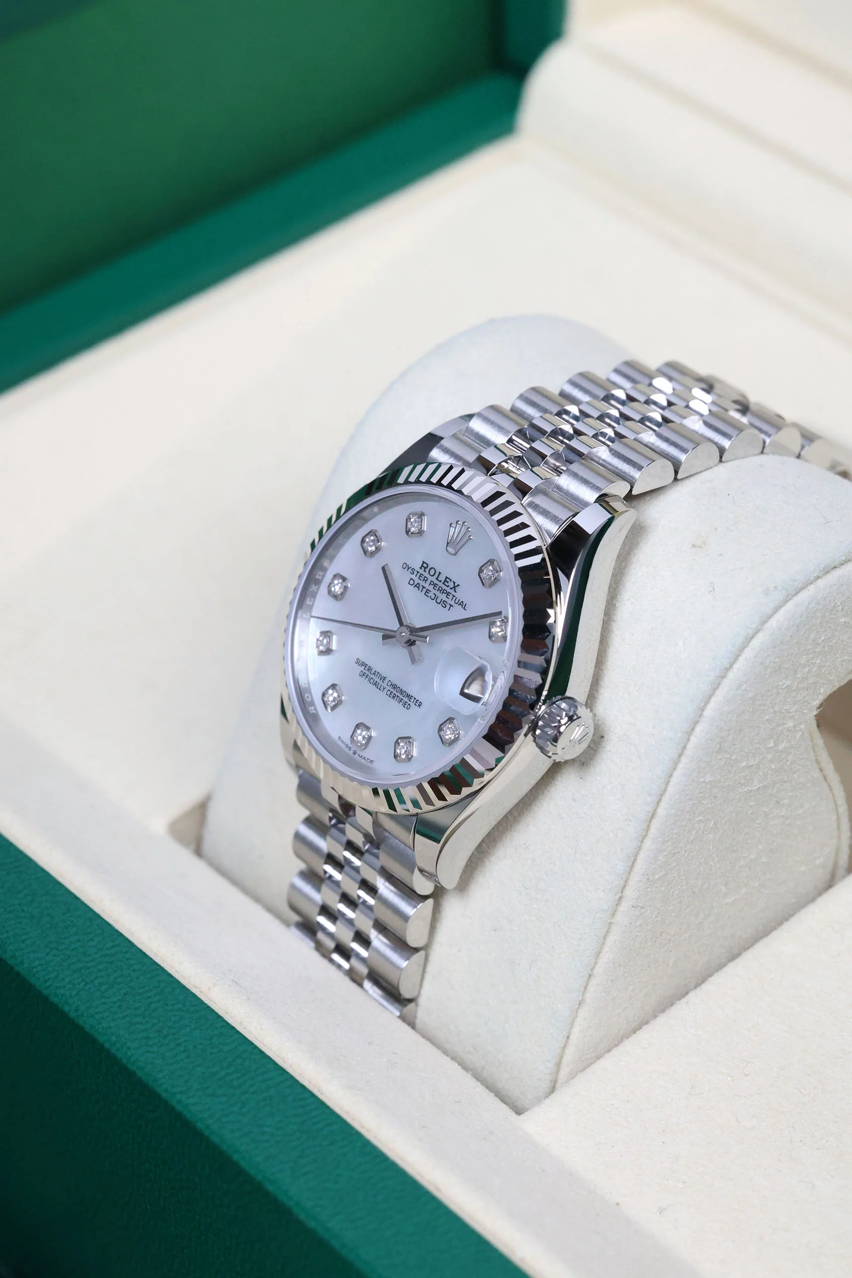 Rolex Datejust 31mm White Mother of Pearl 10 Diamond Jubilee 278274 - Image 9