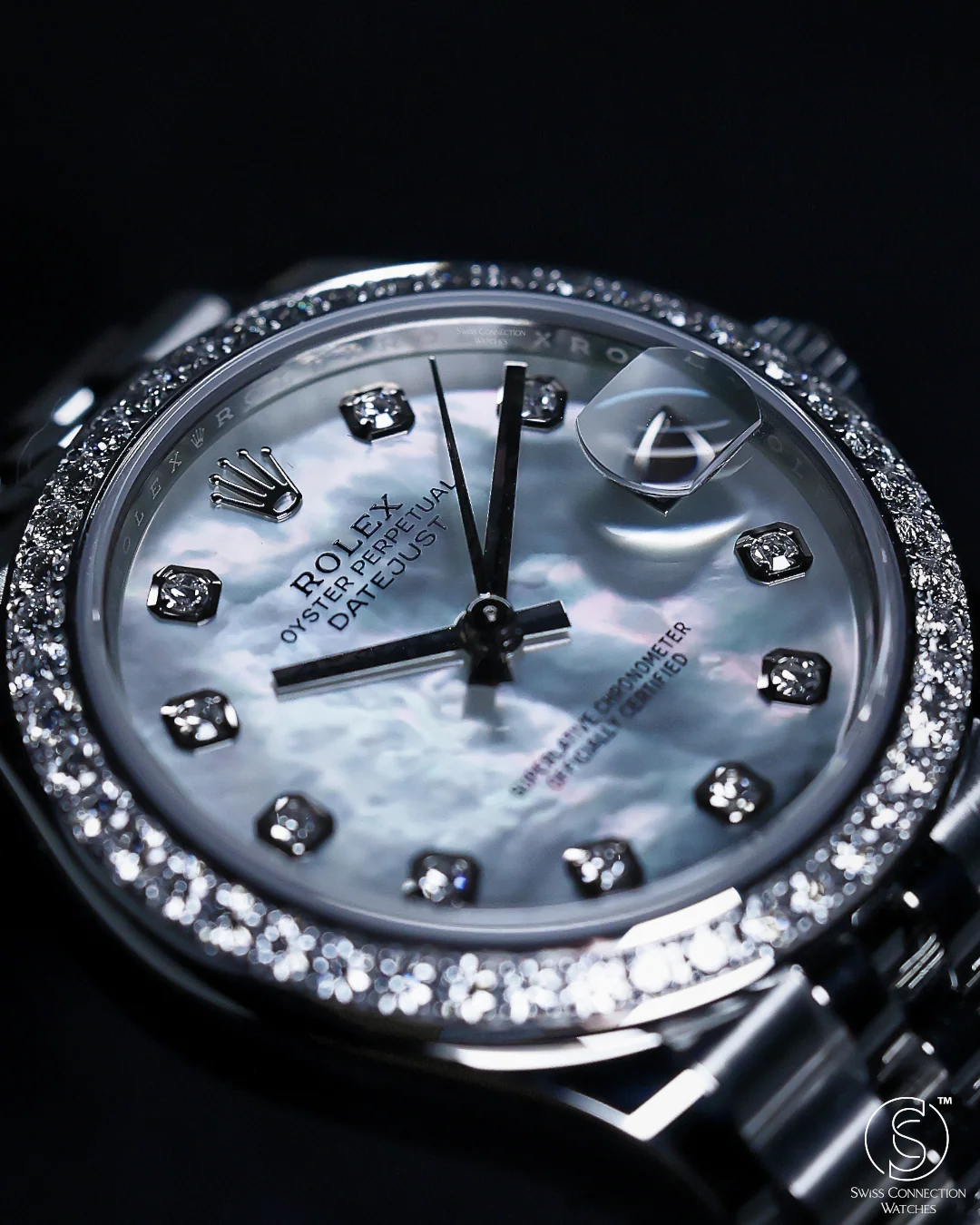 Rolex Datejust 31mm White Mother of Pearl with 10 Diamonds Jubilee 278384RBR - Image 3