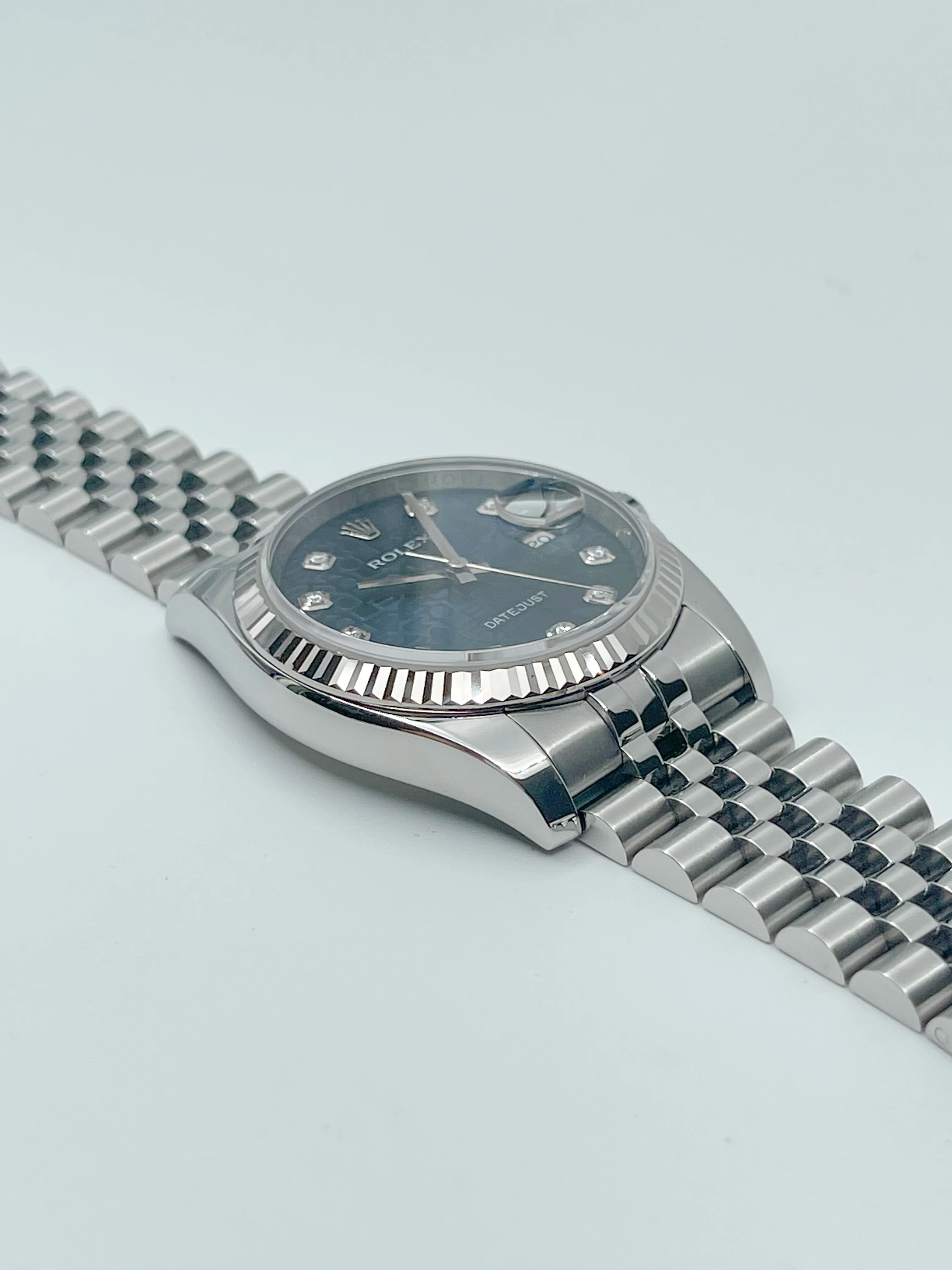 Rolex Datejust 36mm Blue Monogram 10 Diamond Dial 116234 2015 [Preowned] - Image 8