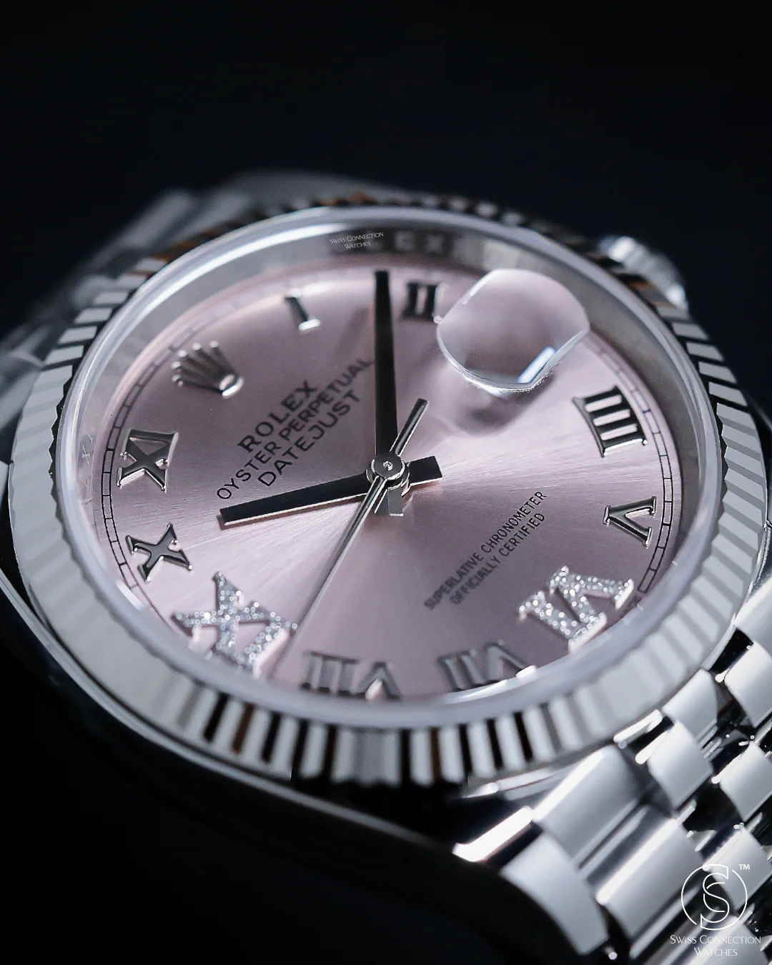 Rolex Datejust 36mm Pink VI IX Diamond on Jubilee 126234 - Image 3