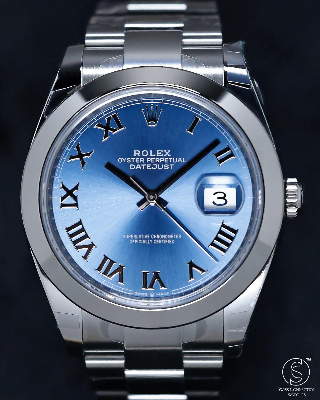 Rolex Datejust 41mm Azzurro Blue Roman 126300 - Image 2