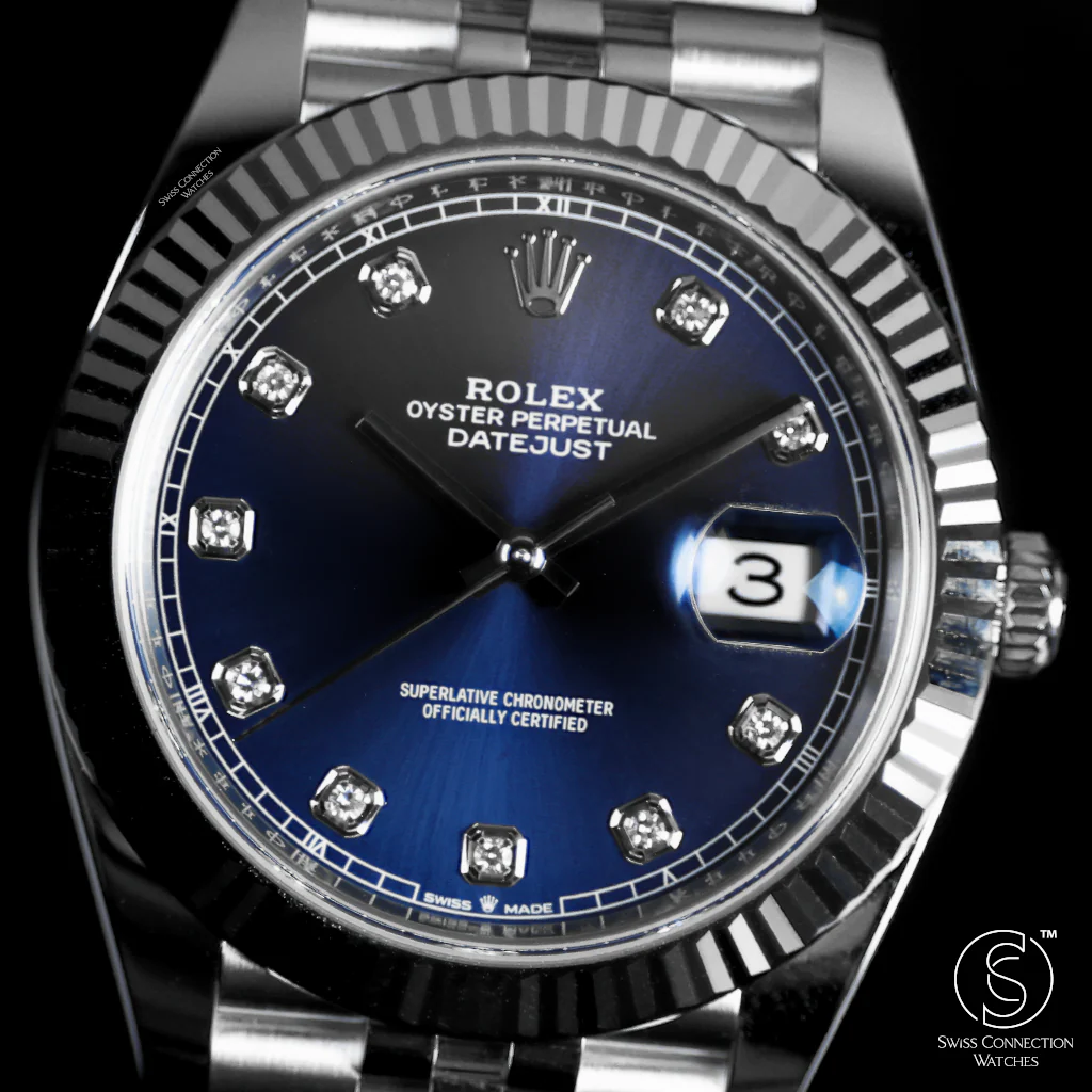 Rolex Datejust 41mm Blue 10 Diamond on Jubilee 126334 - Image 2