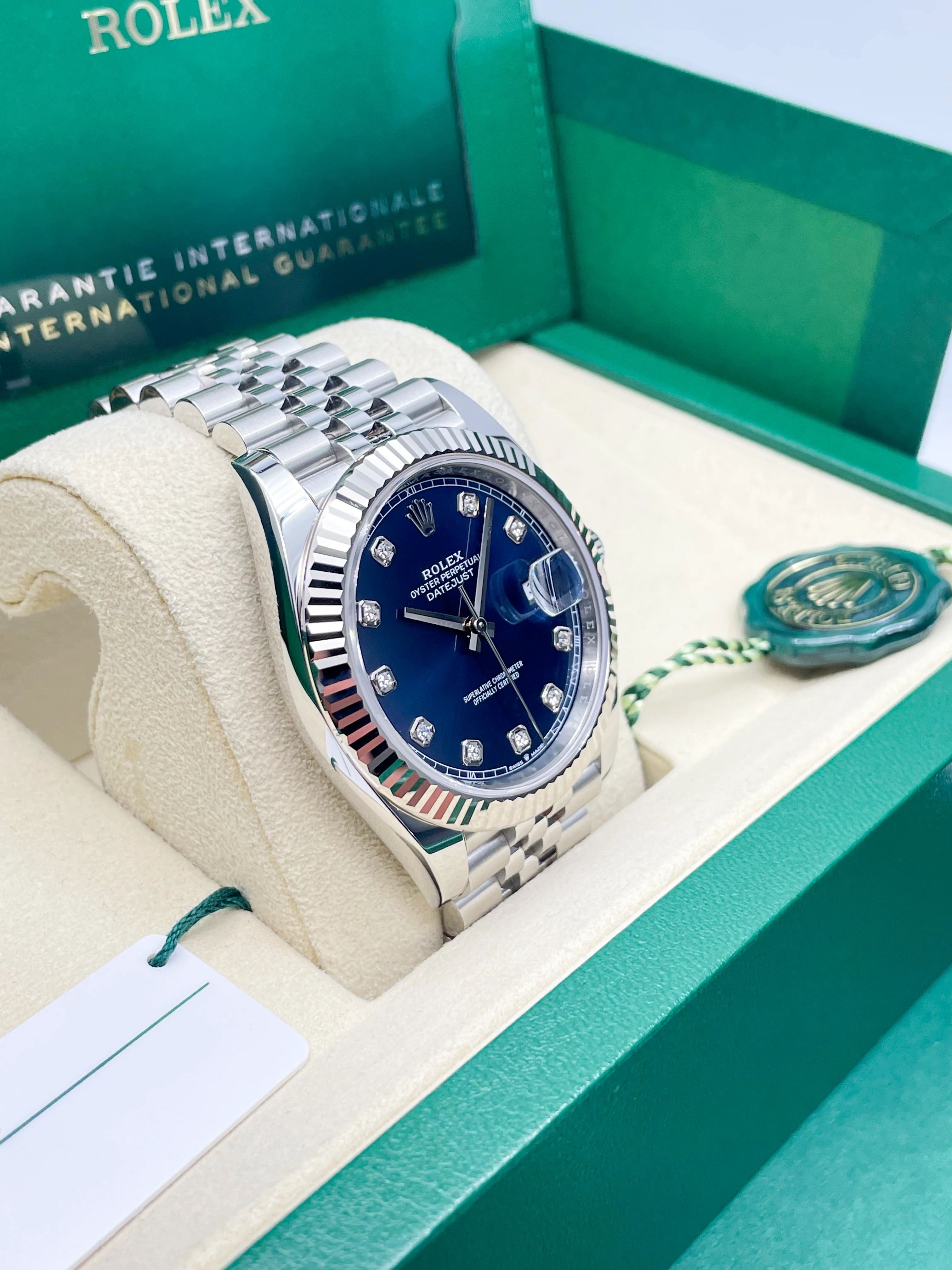 Rolex Datejust 41mm Blue 10 Diamond on Jubilee 126334 - Image 8