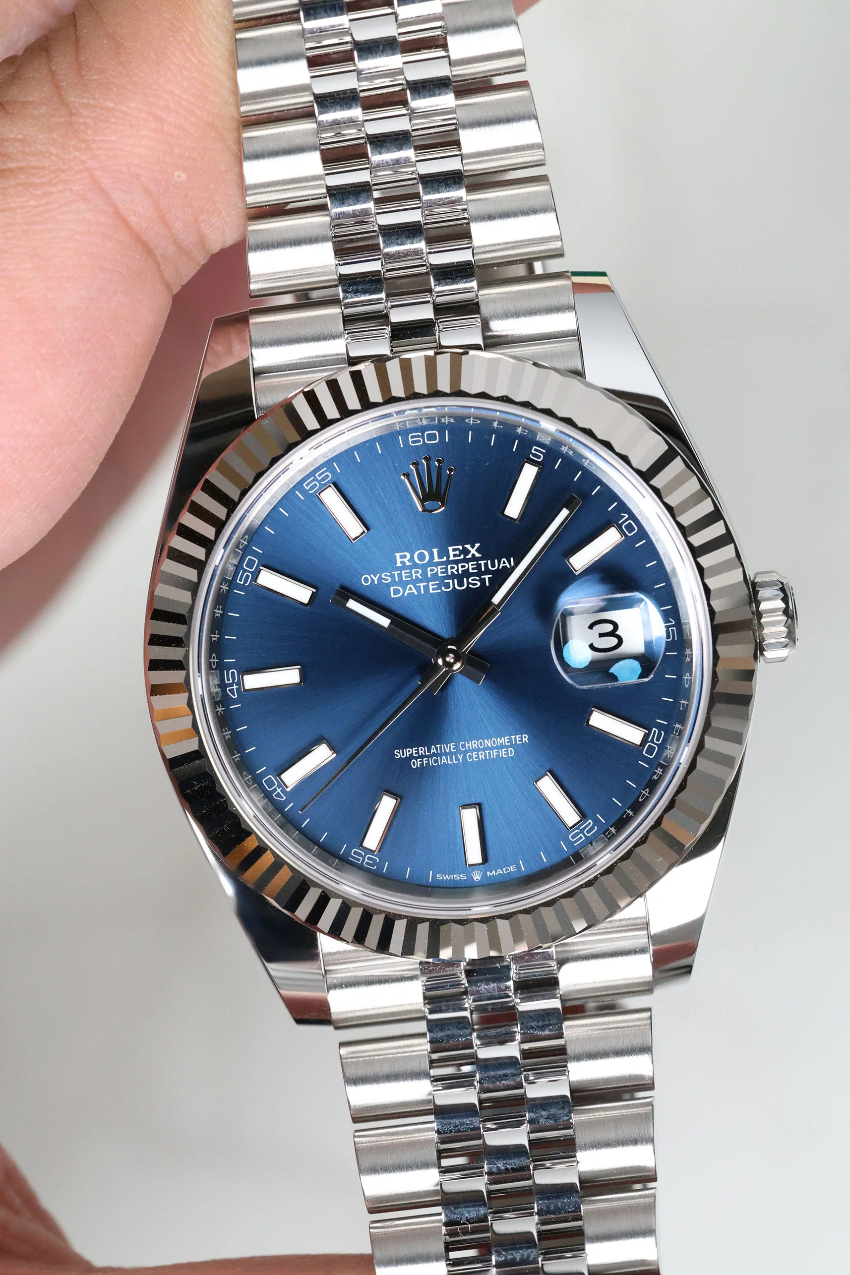 Rolex Datejust 41mm Blue Index Jubilee 126334 - Image 7