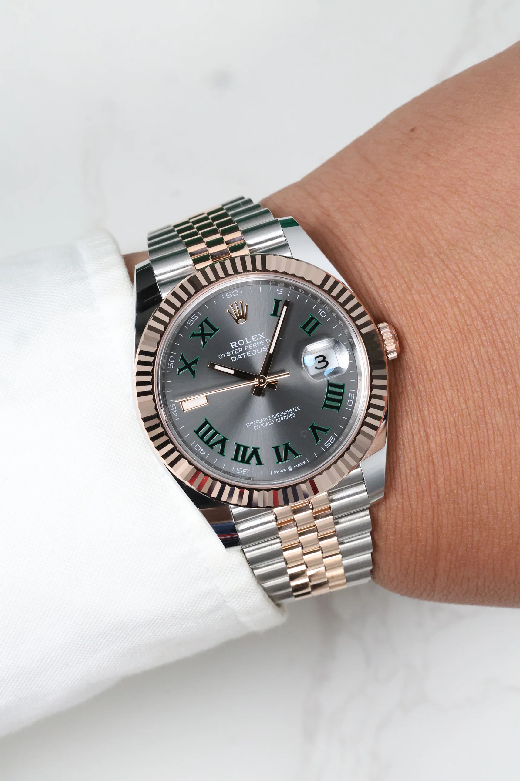 Rolex Datejust 41mm Wimbledon Steel & Everose 126331 - Image 6