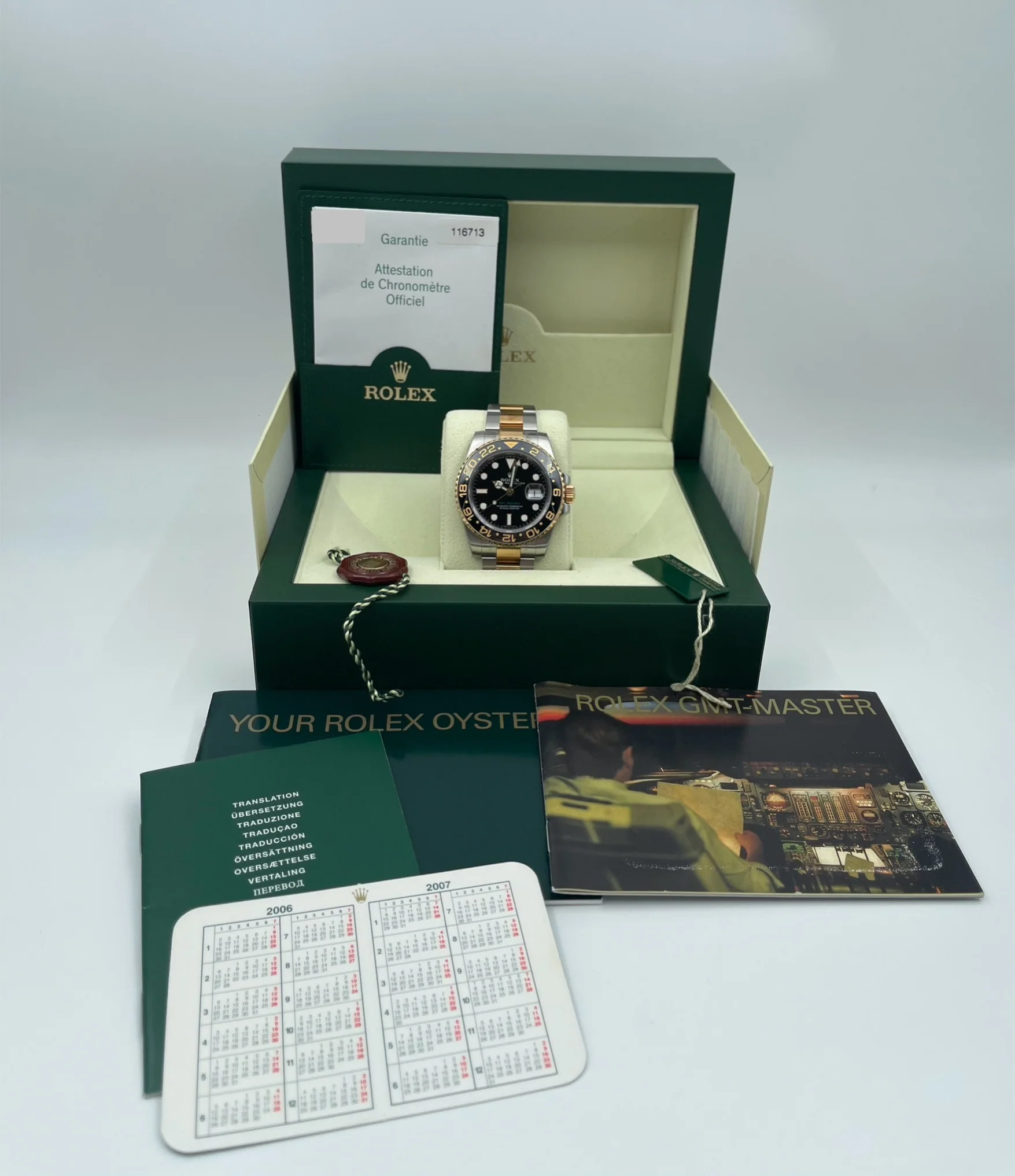Rolex GMT Master II Steel Rolesor 116713LN 2006 NOS - Image 11