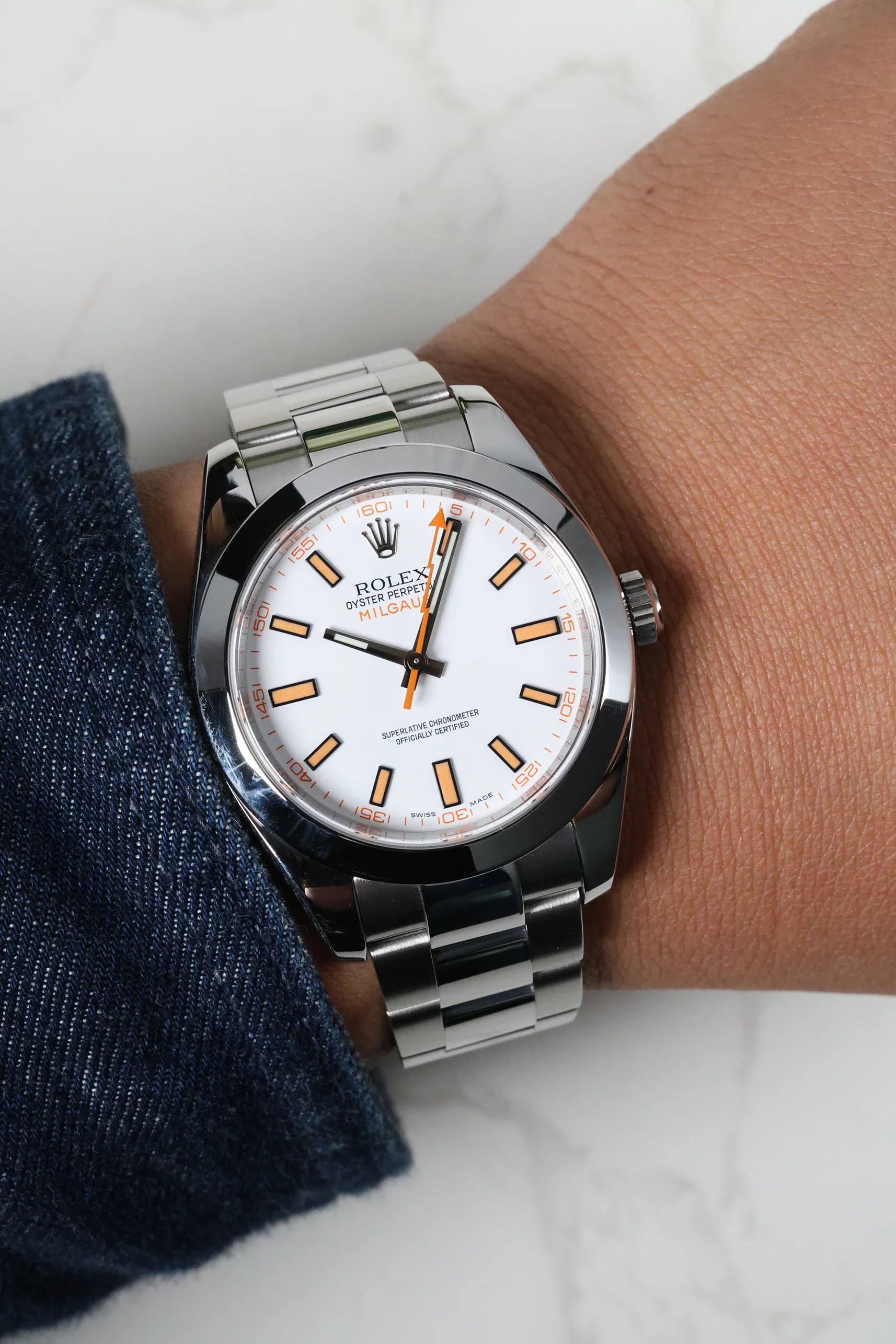 Rolex Milgauss White Dial 40mm 116400 2010 [Preowned] - Image 6
