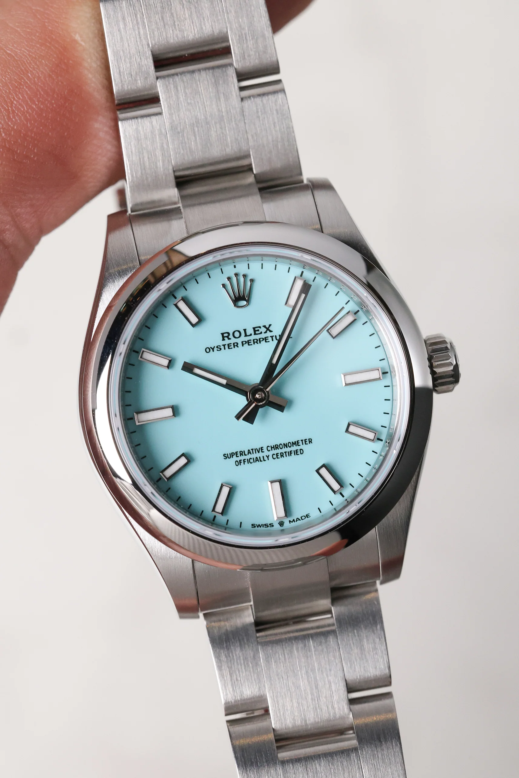 Rolex Oyster Perpetual 31mm Turquoise Blue Tiffany 277200 - Image 7