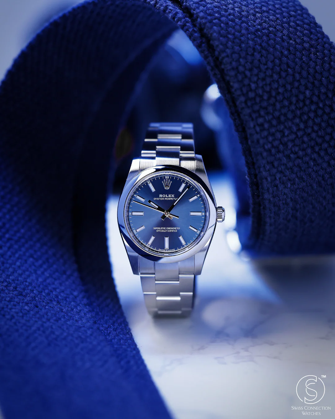 Rolex Oyster Perpetual 34mm Bright Blue 124200 2021 [Preowned] - Image 5