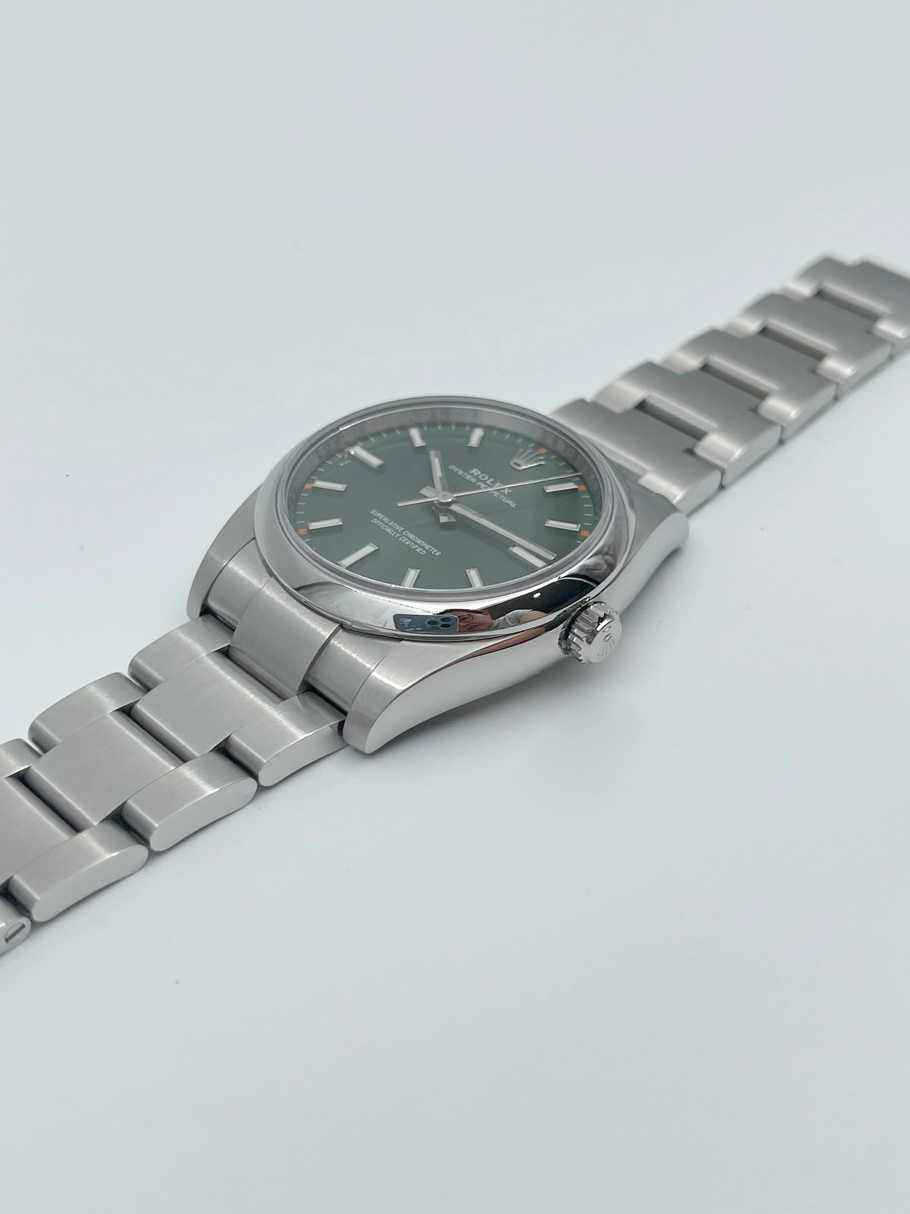 Rolex Oyster Perpetual 34mm Olive Green Dial 114200 2016 [Preowned] - Image 12